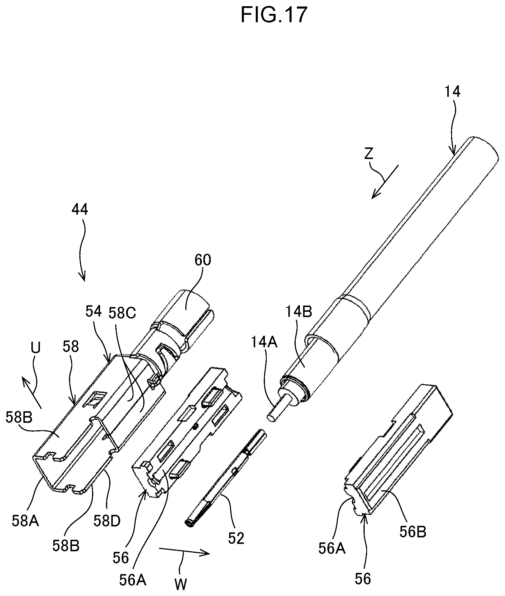 Patent US12347958 Figure 17 – Electrical connector with inner and out terminals with a compact configuration and connector set using the same