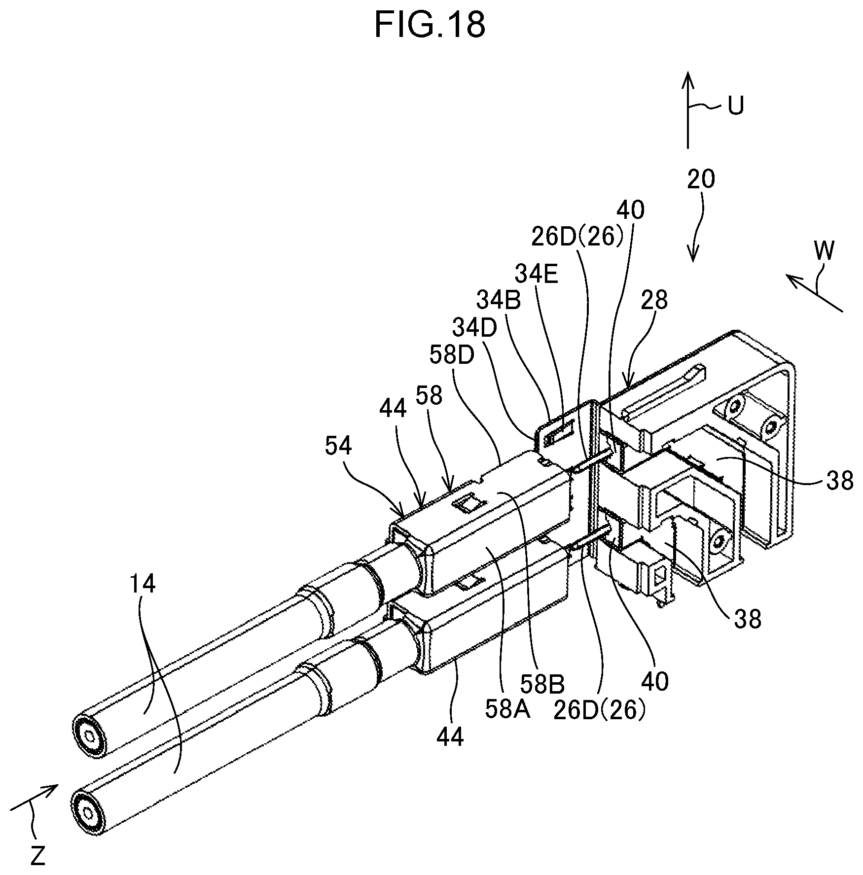 Patent US12347958 Figure 18 – Electrical connector with inner and out terminals with a compact configuration and connector set using the same