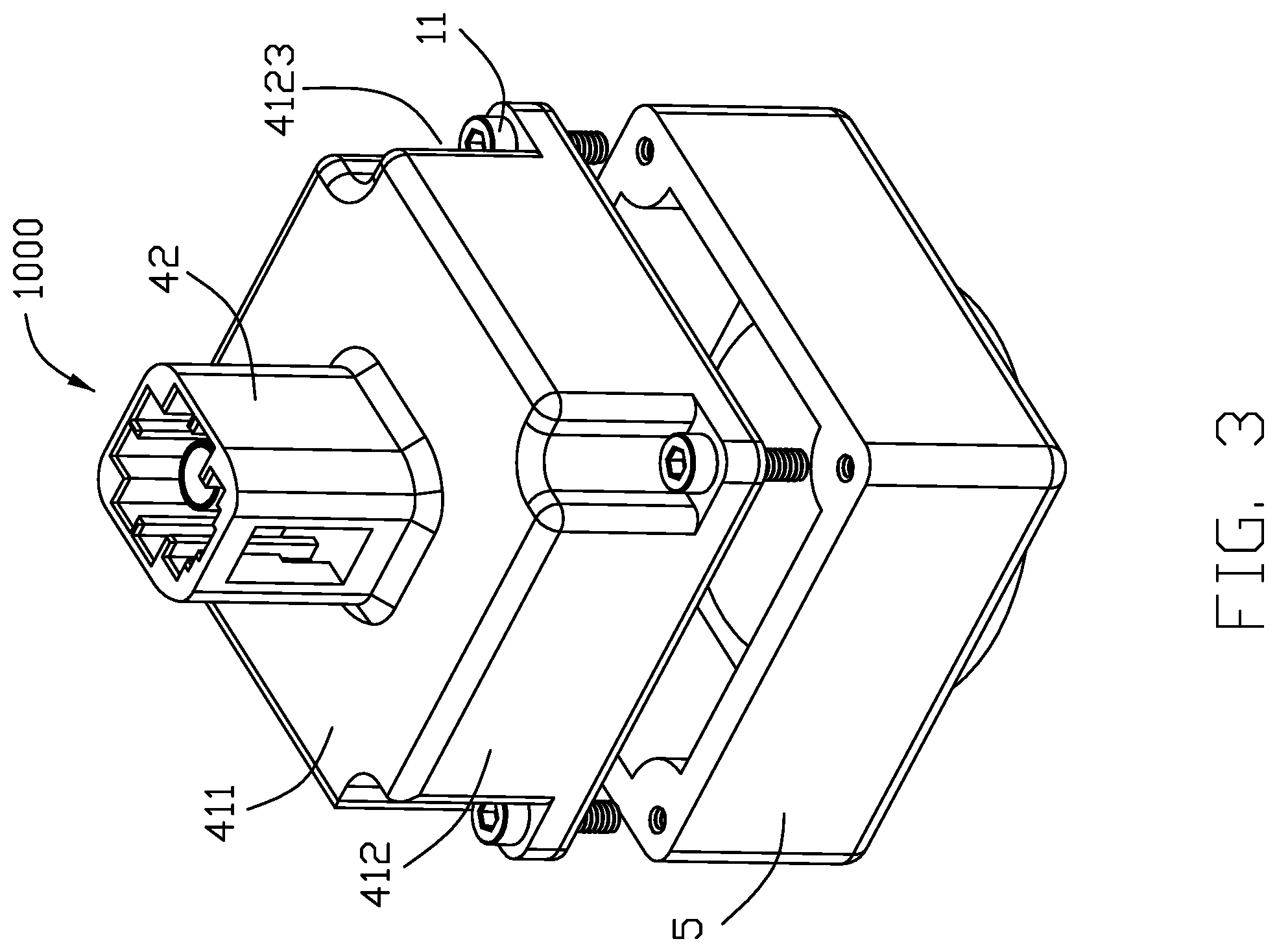 Patent US12347963 Figure 3 – Electrical connector assembly having a metal plate for mounting a connector to a housing