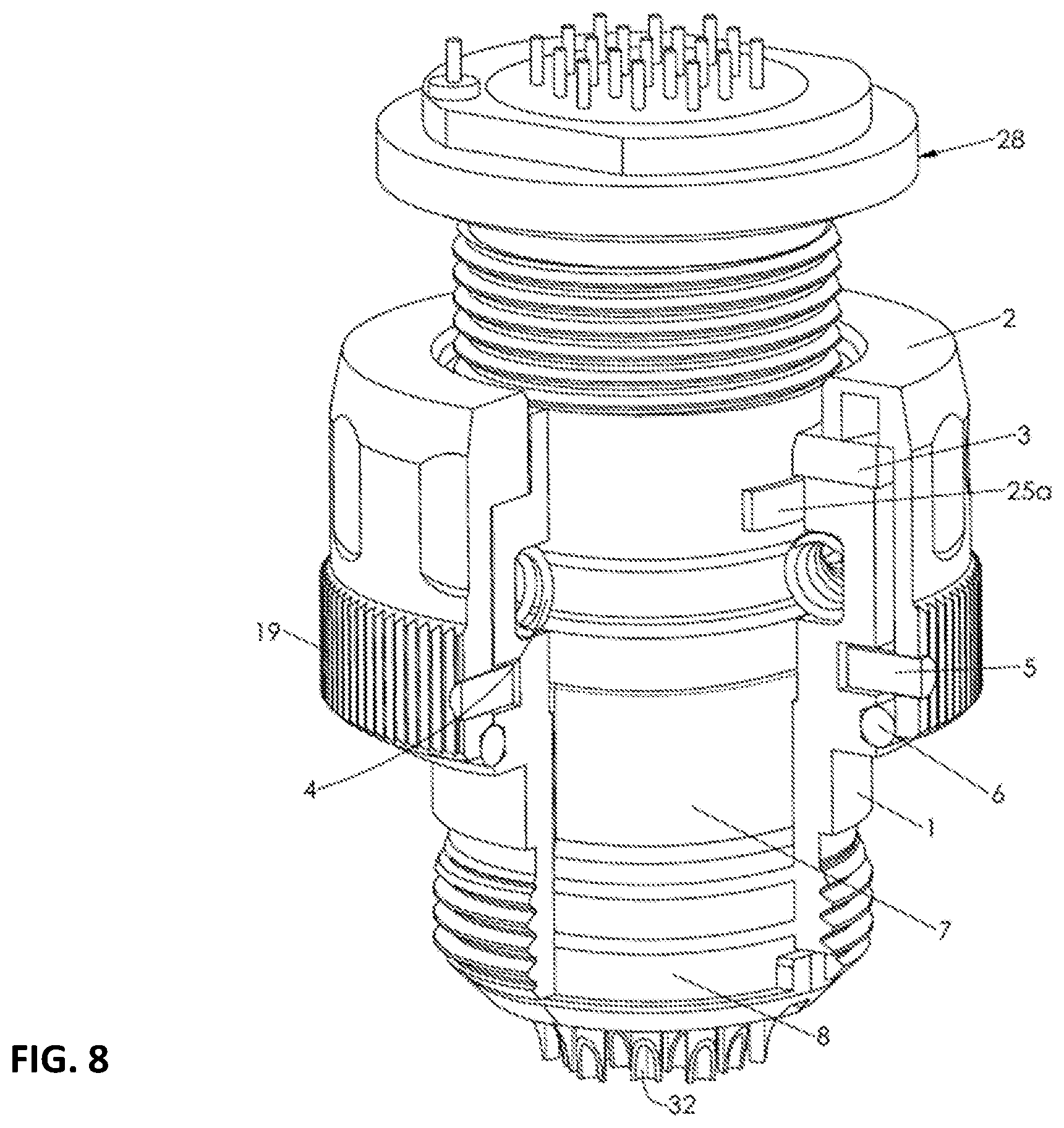 Patent US12347971 Figure 8 – Electrical connector