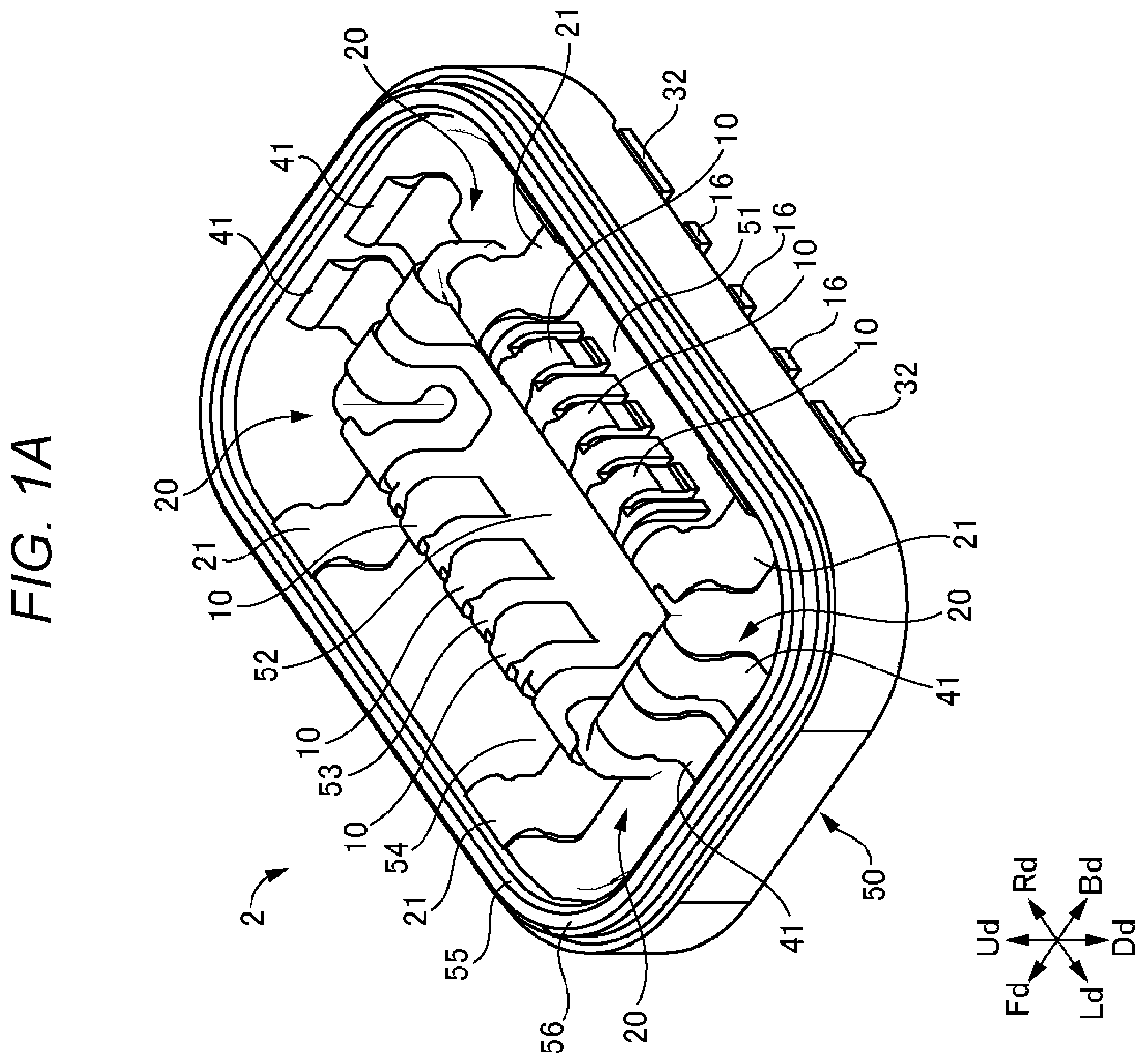 Patent US12347972 Figure 1 – Connector device