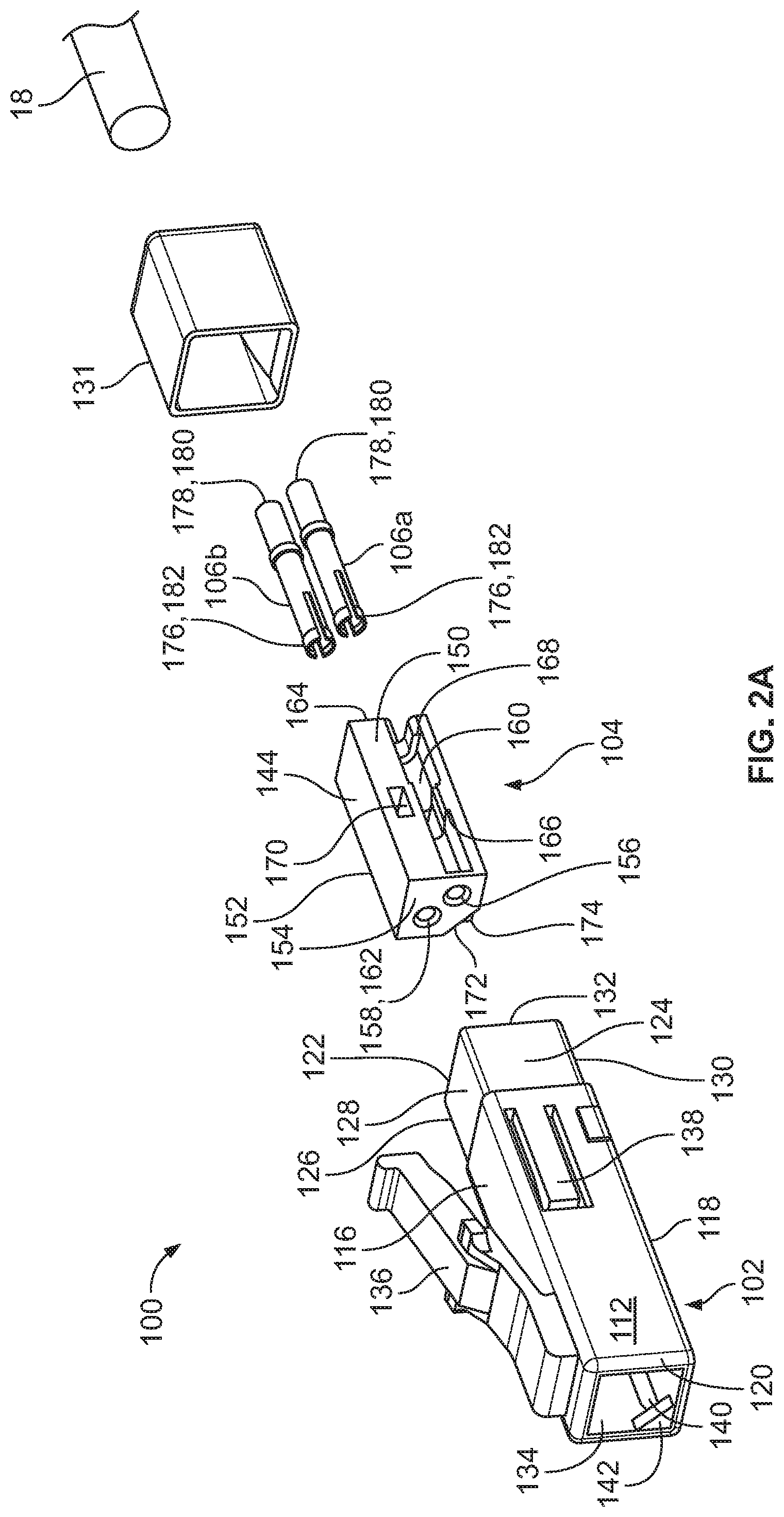 Patent US12347973 Figure 2 – Connectors for a single twisted pair of conductors