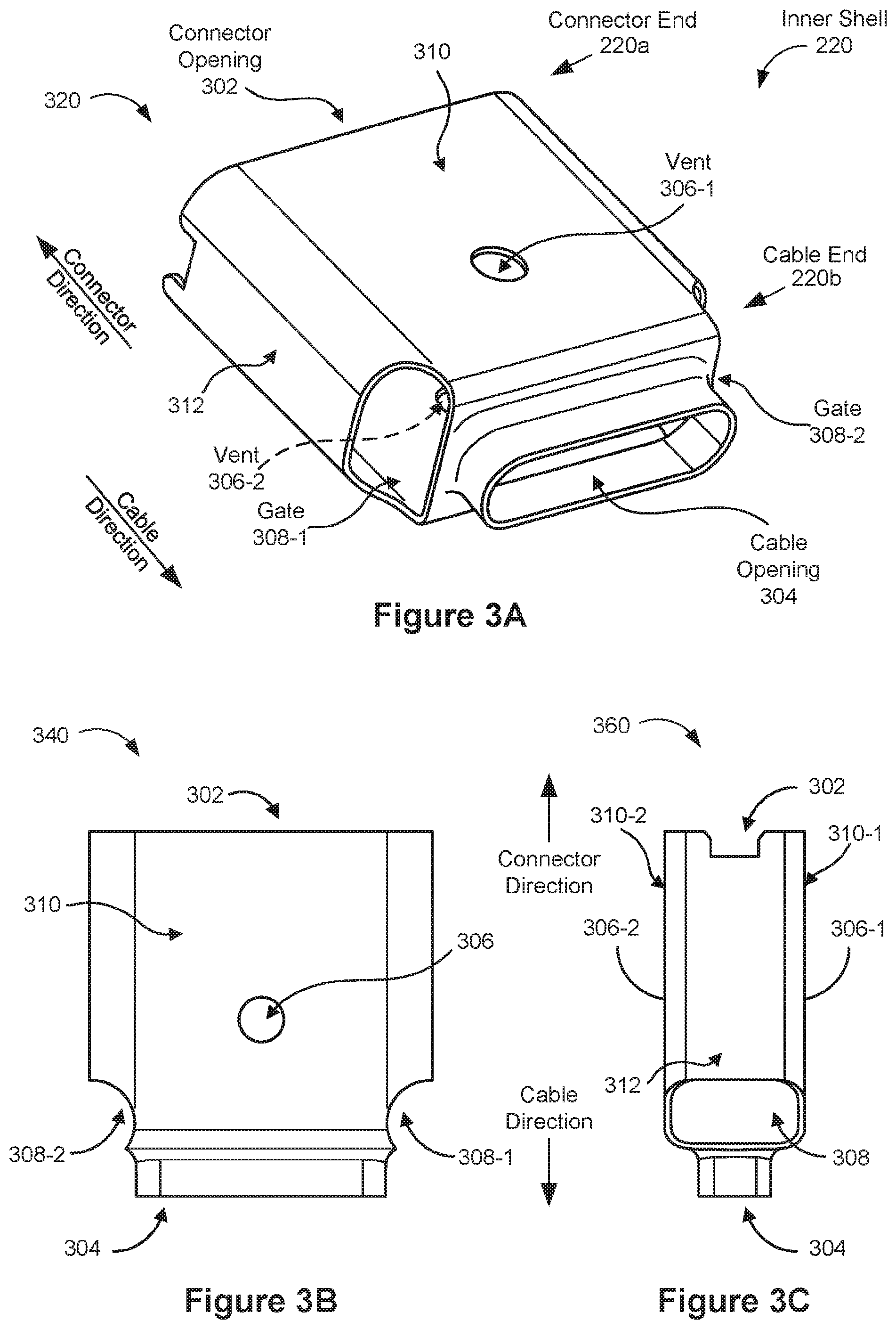 Patent US12347976 Figure 3 – Cable shielding with conductive resin