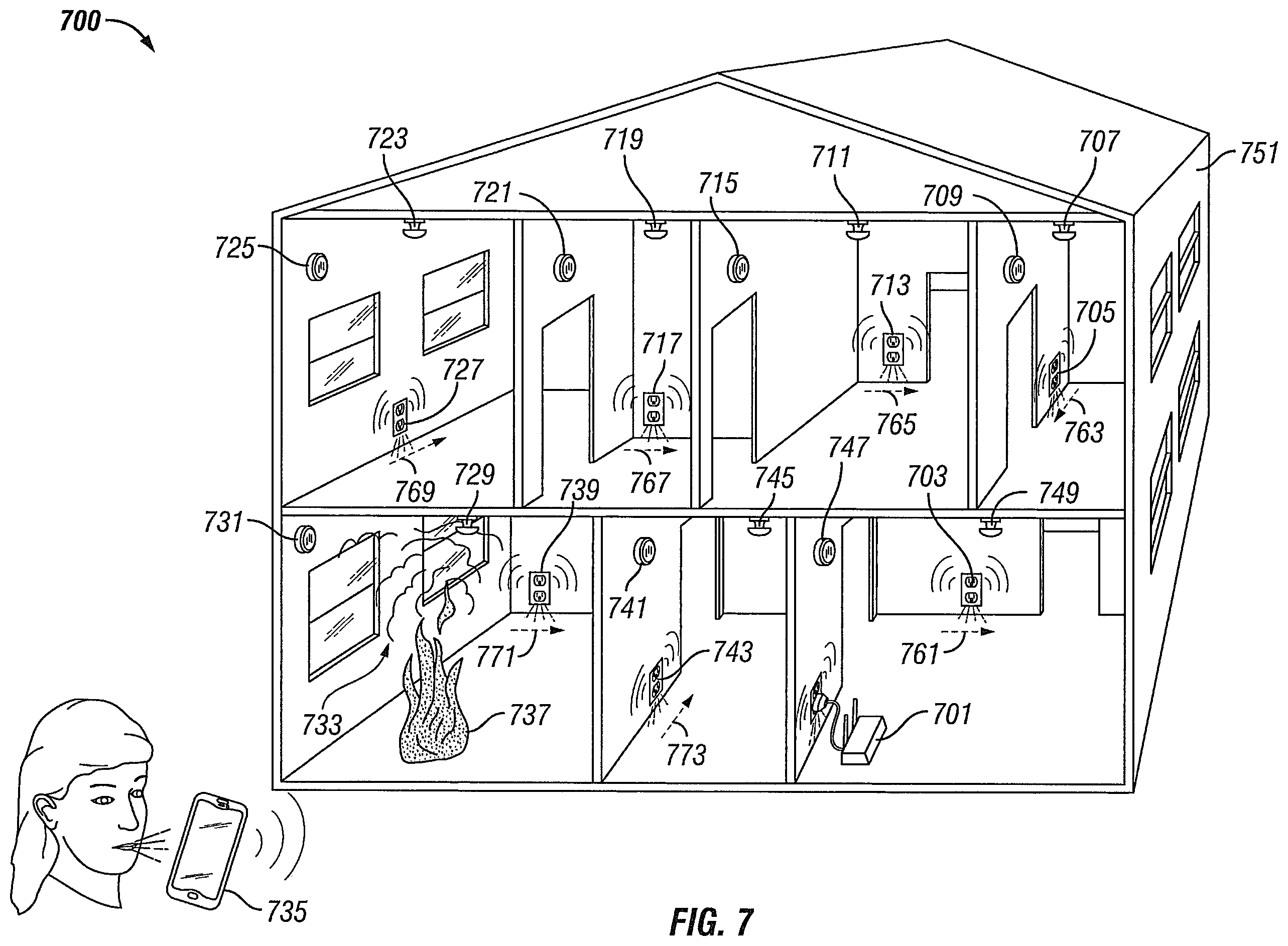 Patent US12347979 Figure 5 – Rechargeable USB electrical outlet with integrated lighting with connectivity