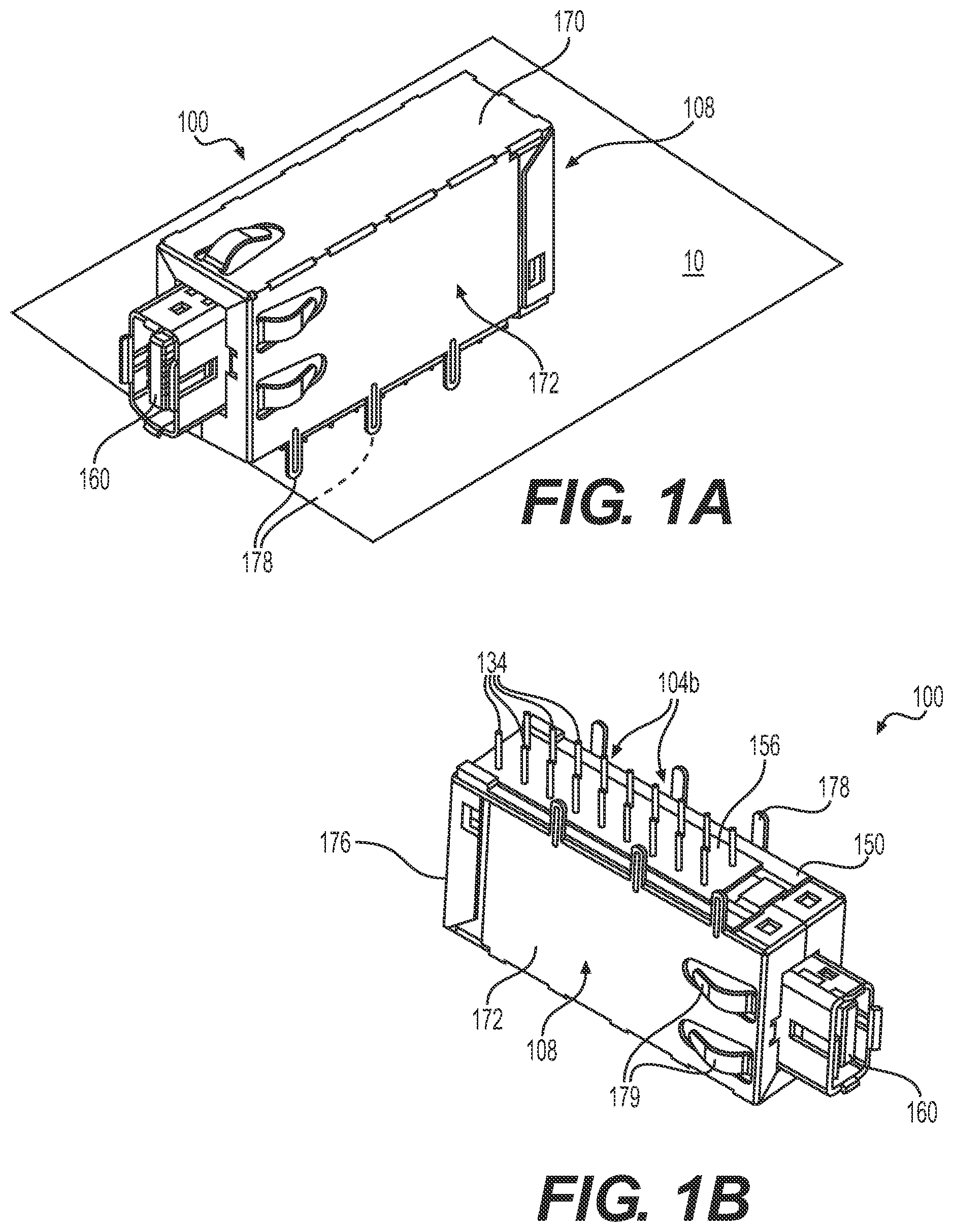 Patent US12347980 Figure 1 – High-speed network connector with integrated magnetics