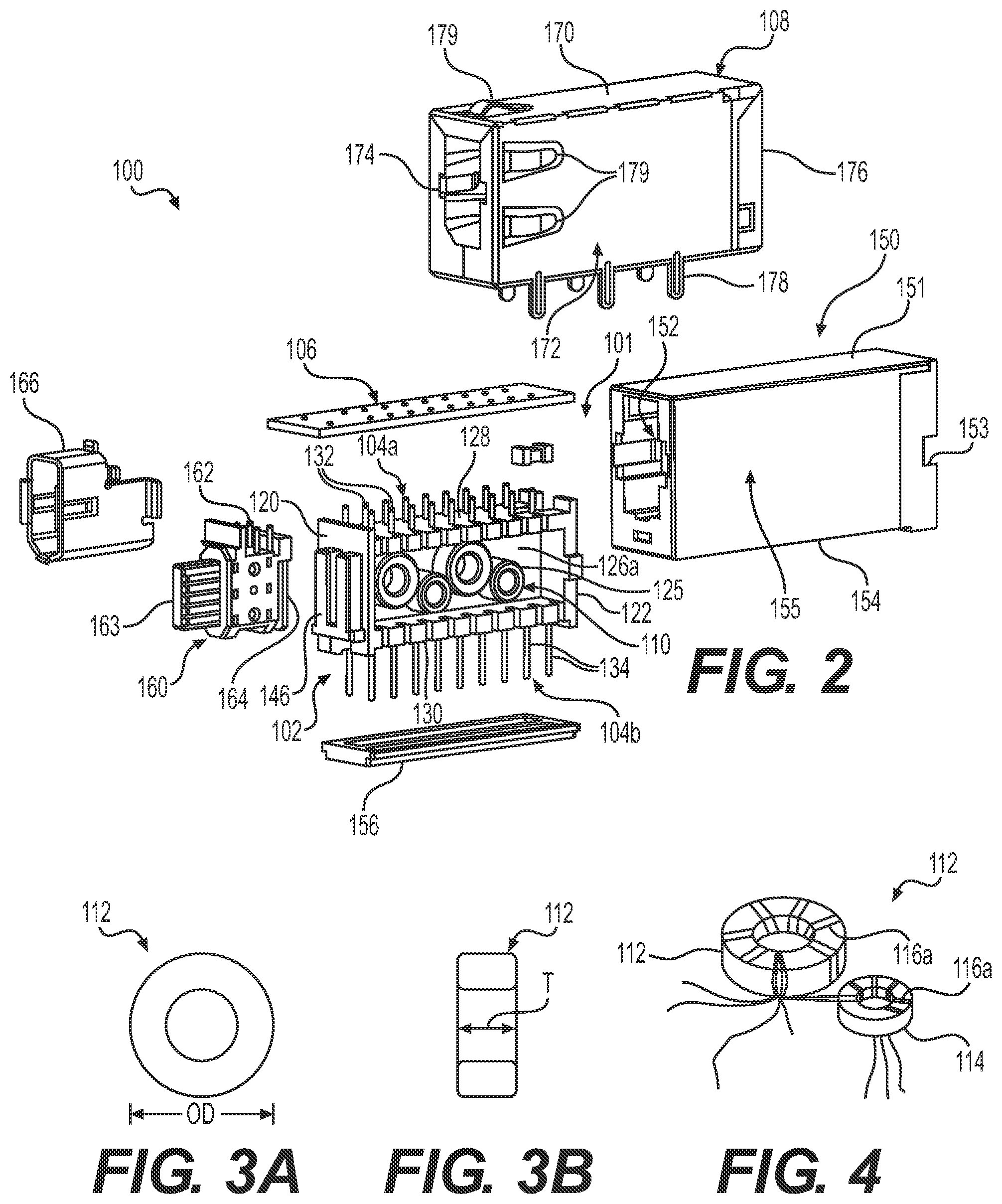 Patent US12347980 Figure 2 – High-speed network connector with integrated magnetics