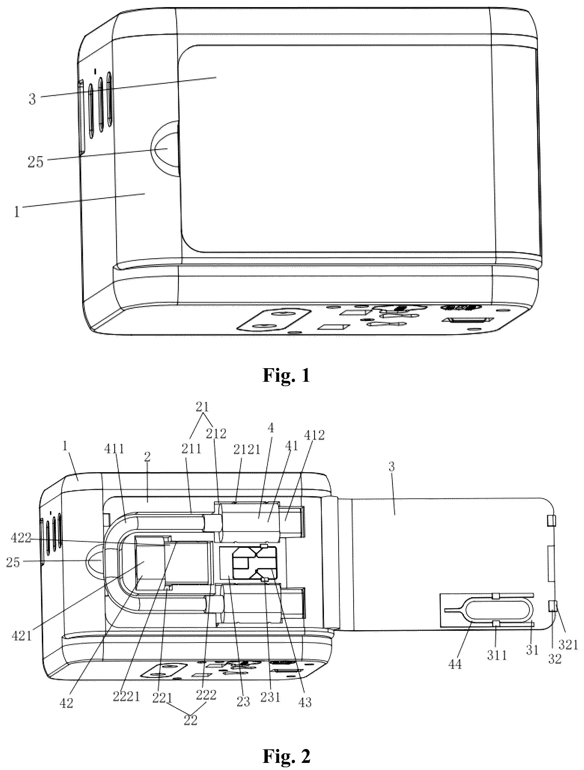 Patent US12347981 Figure 1 – Multifunctional accessory storage structure for power converter