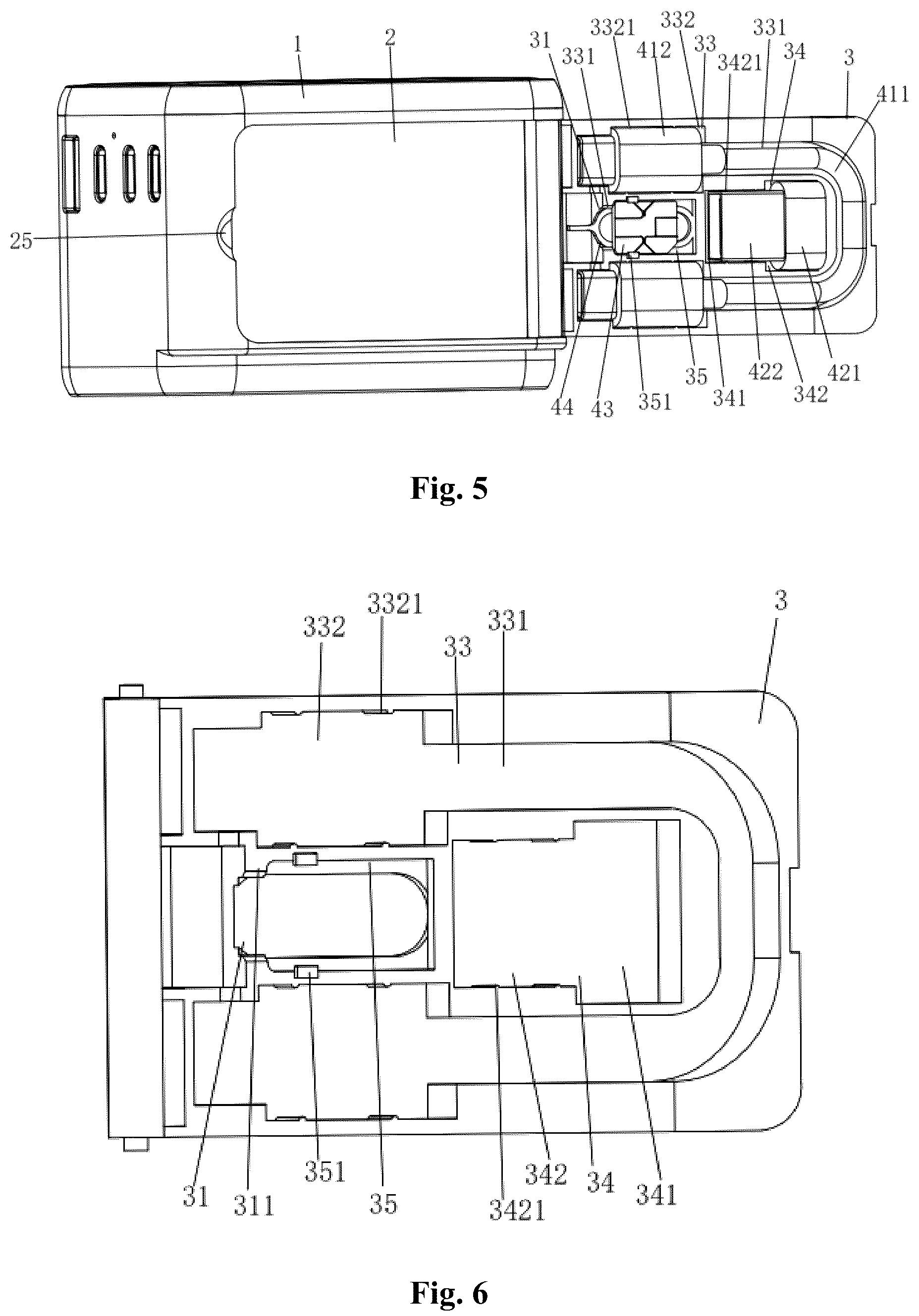 Patent US12347981 Figure 3 – Multifunctional accessory storage structure for power converter