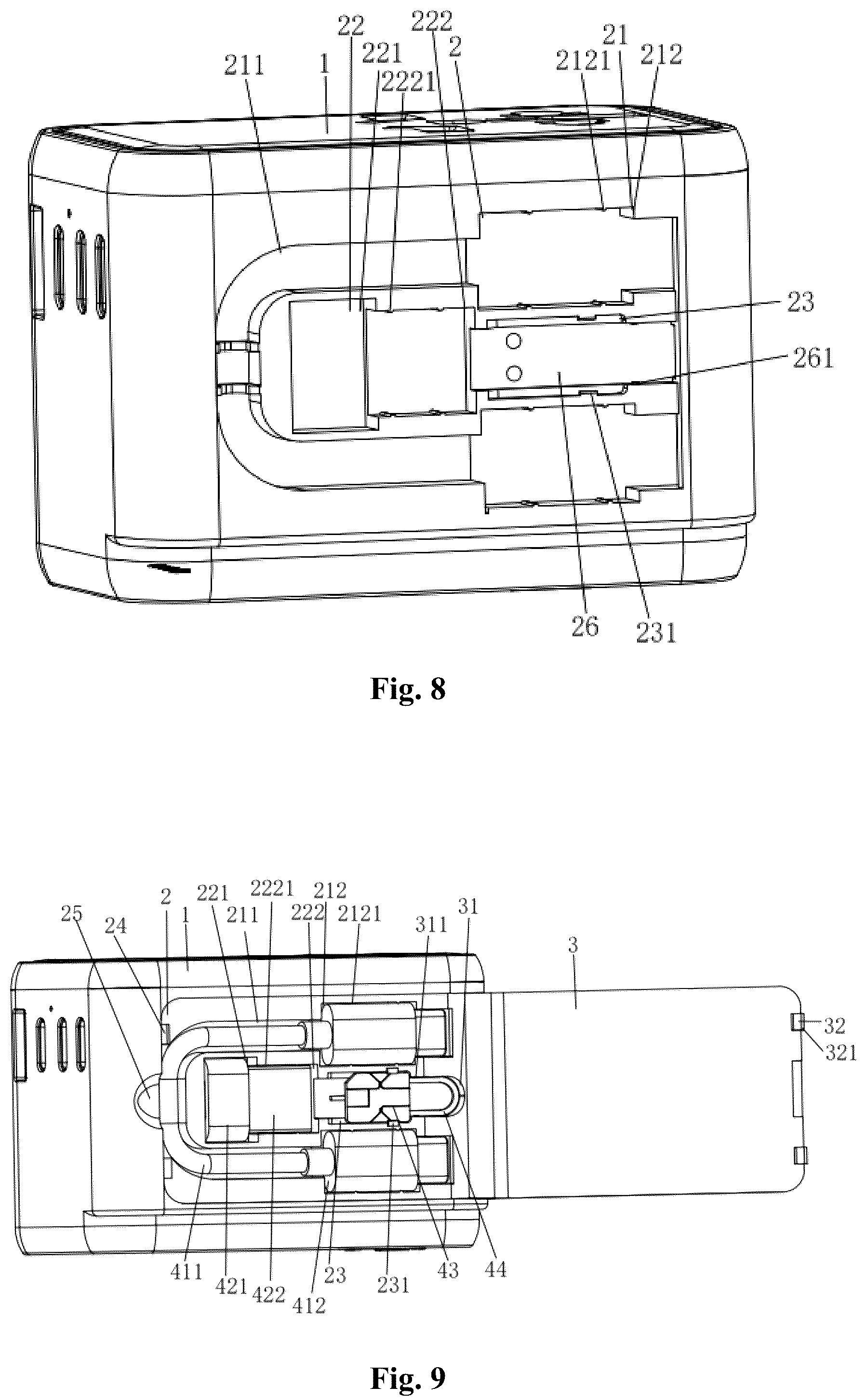 Patent US12347981 Figure 5 – Multifunctional accessory storage structure for power converter