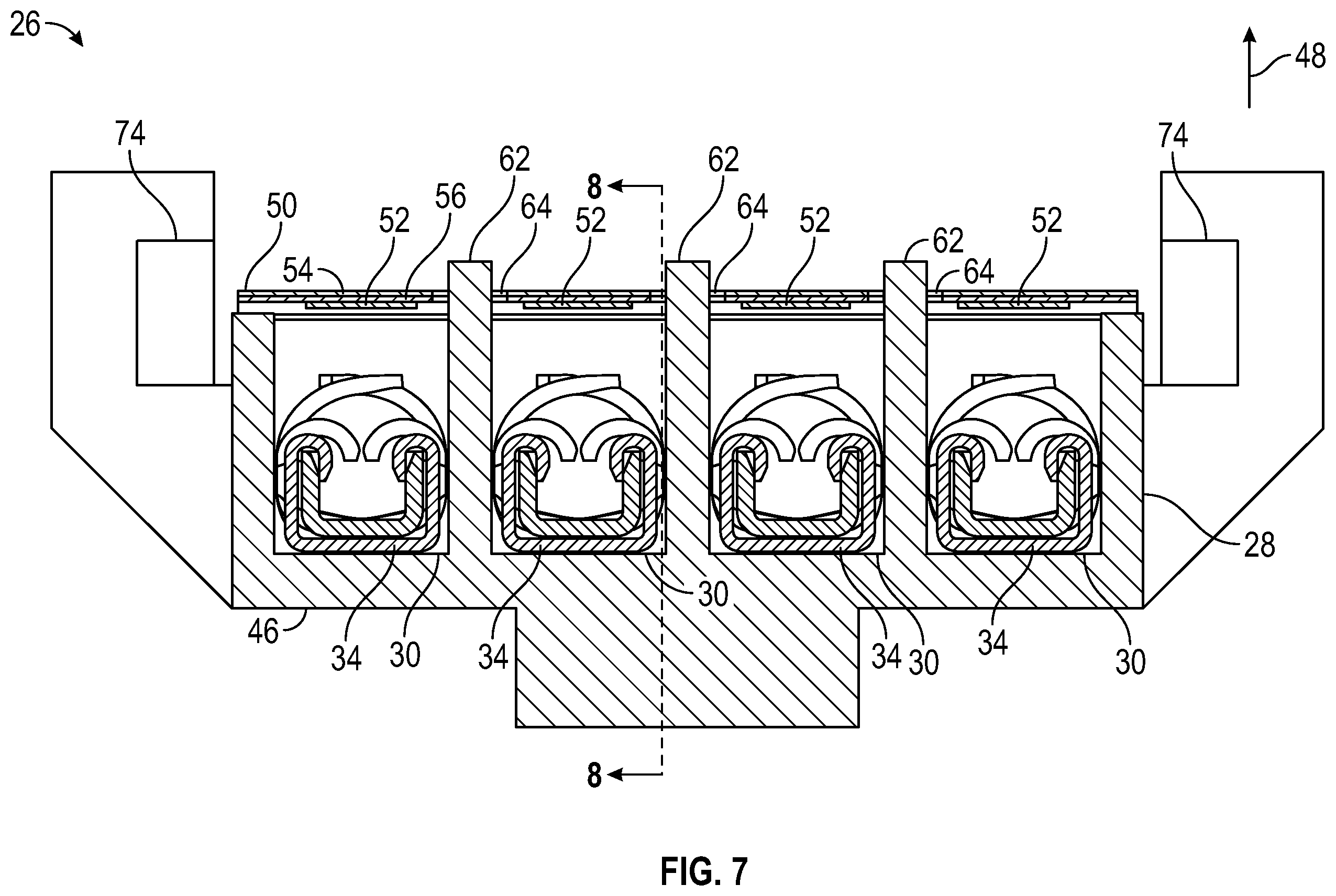 Patent US12347983 Figure 7 – Connector for an electrical terminal with a crimped spring