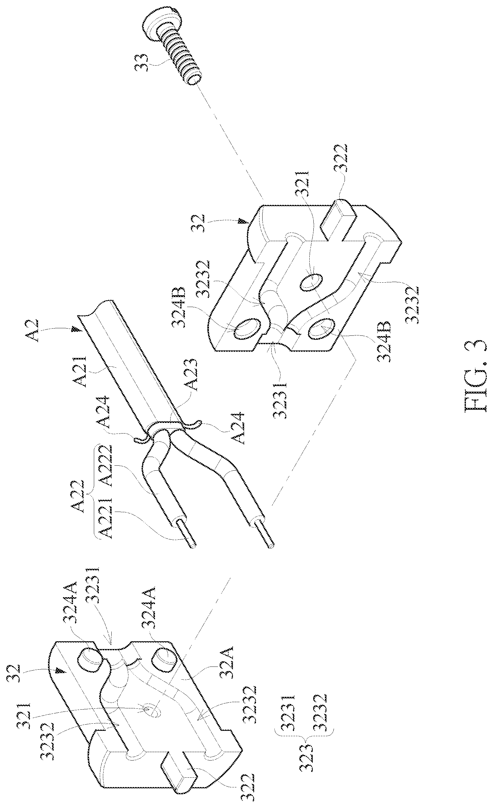 Patent US12347989 Figure 3 – Cable connection component and cable assembly