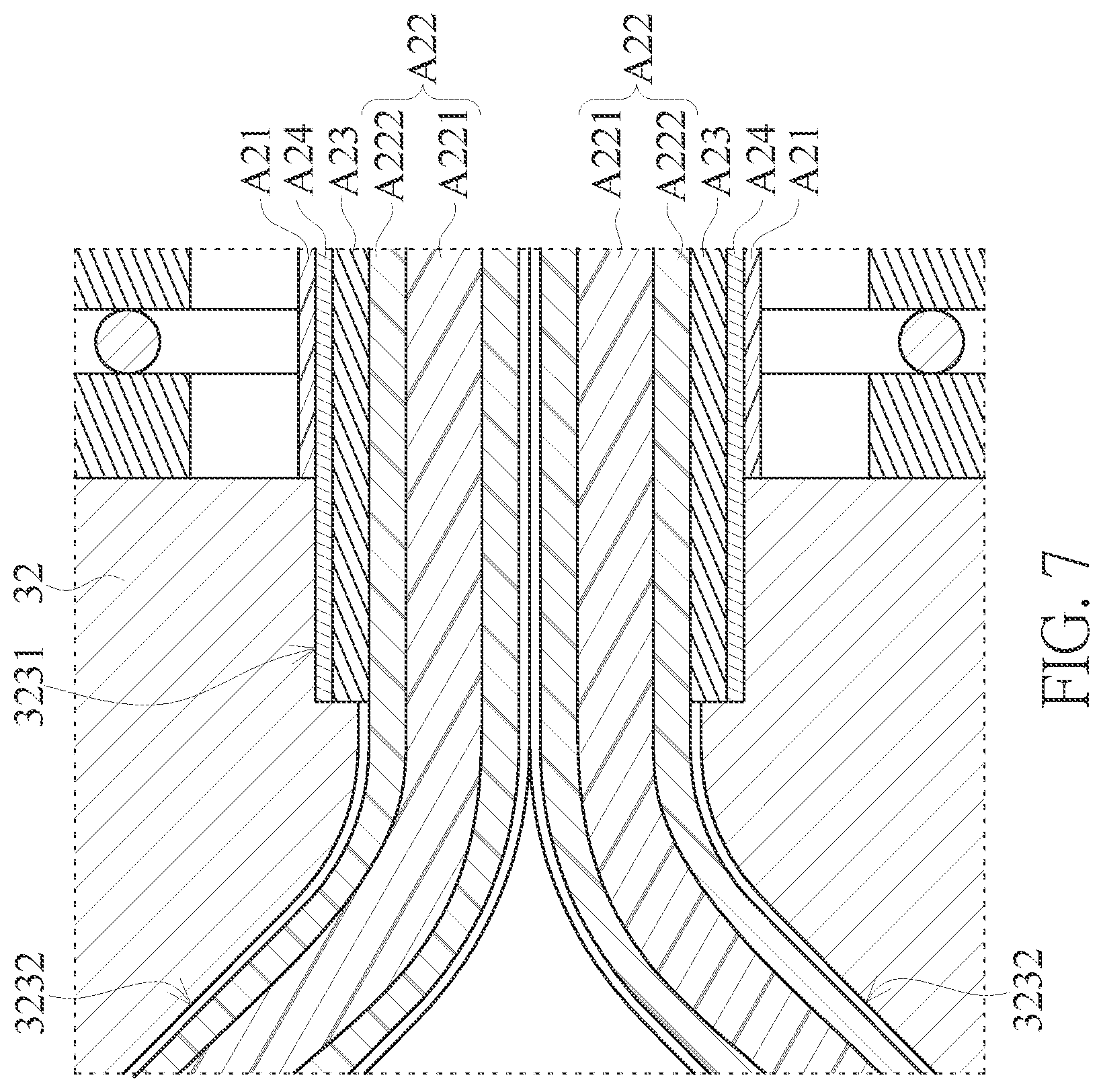Patent US12347989 Figure 7 – Cable connection component and cable assembly