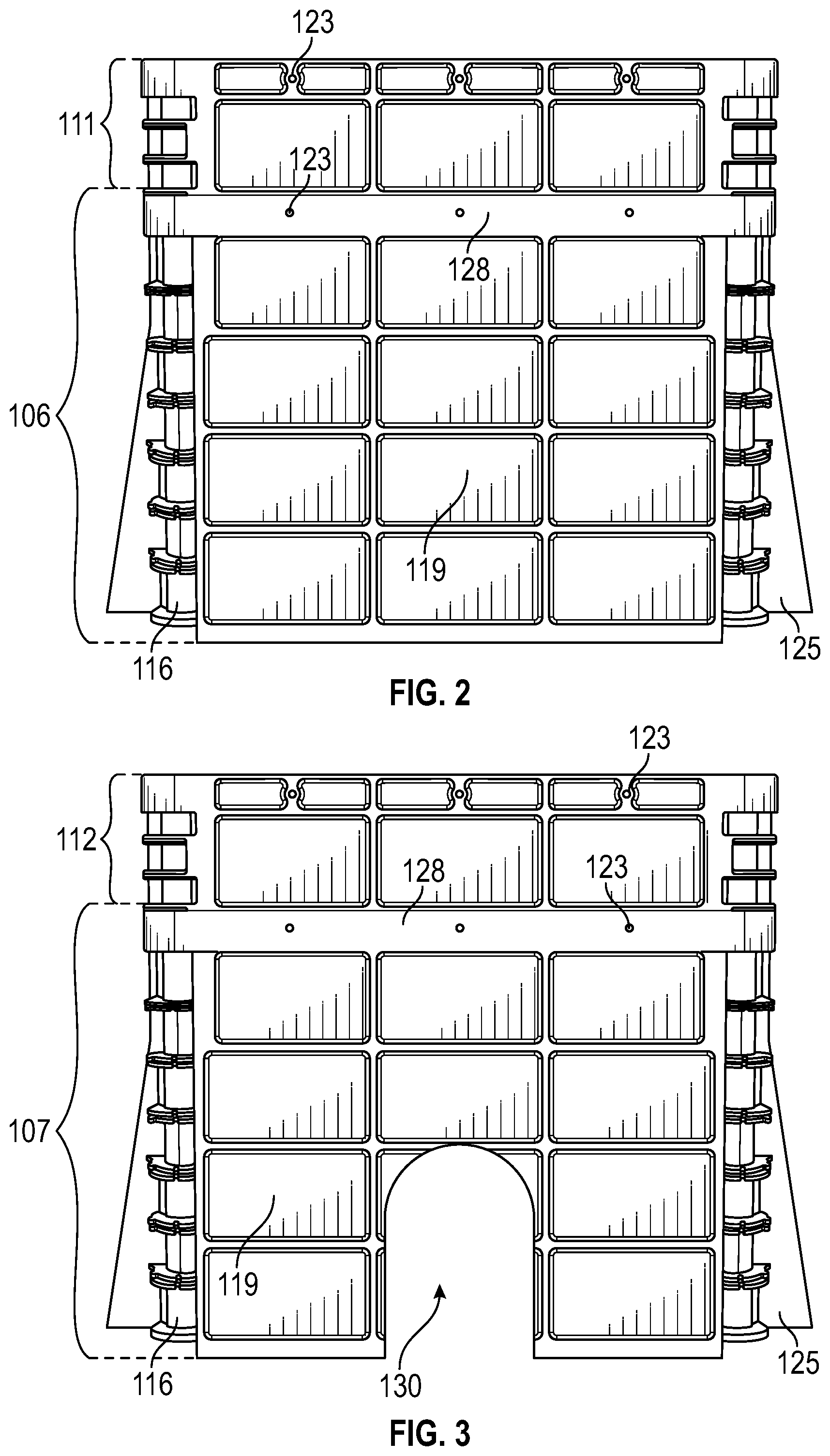 Patent US12348023 Figure 3 – Flared hinged-folding utility vault device