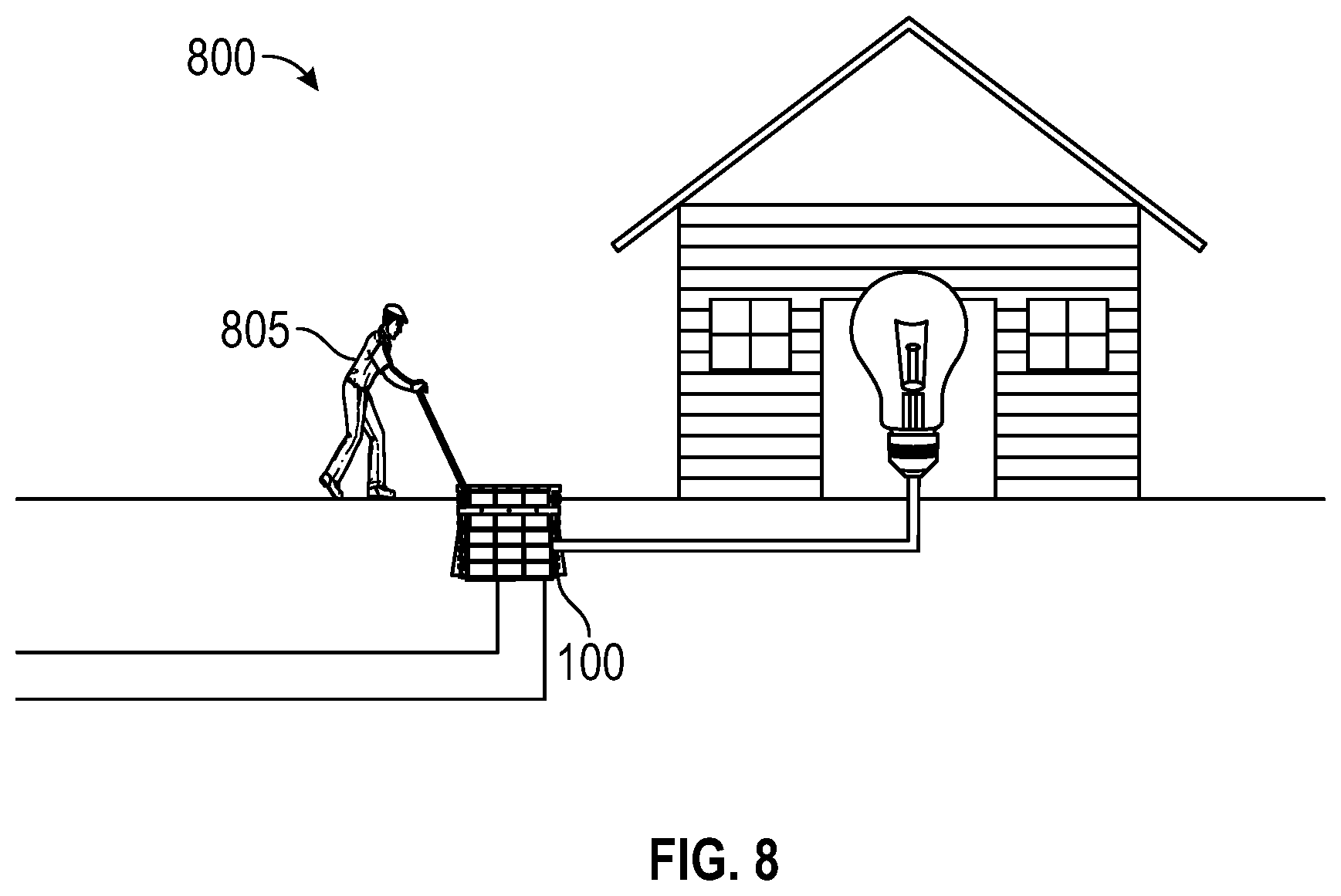 Patent US12348023 Figure 7 – Flared hinged-folding utility vault device