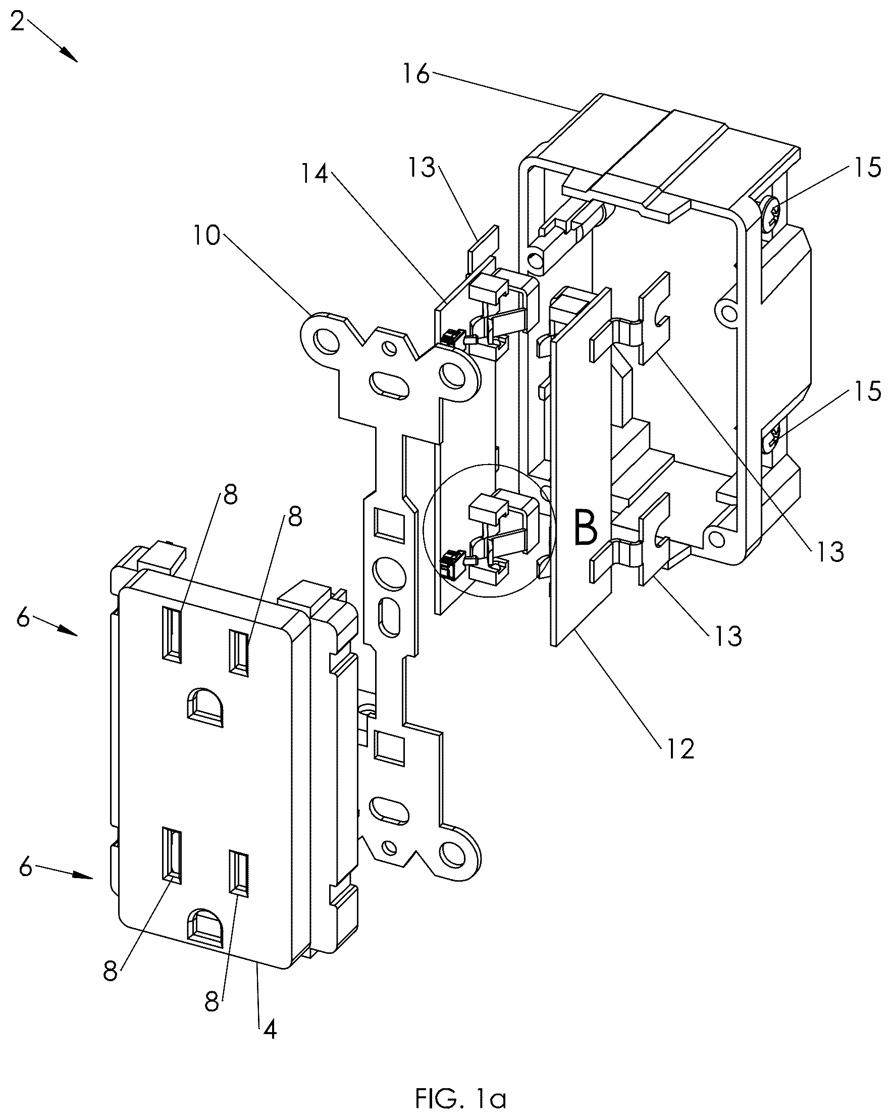 Patent US12348025 Figure 1 – Electrical receptacle fault protection