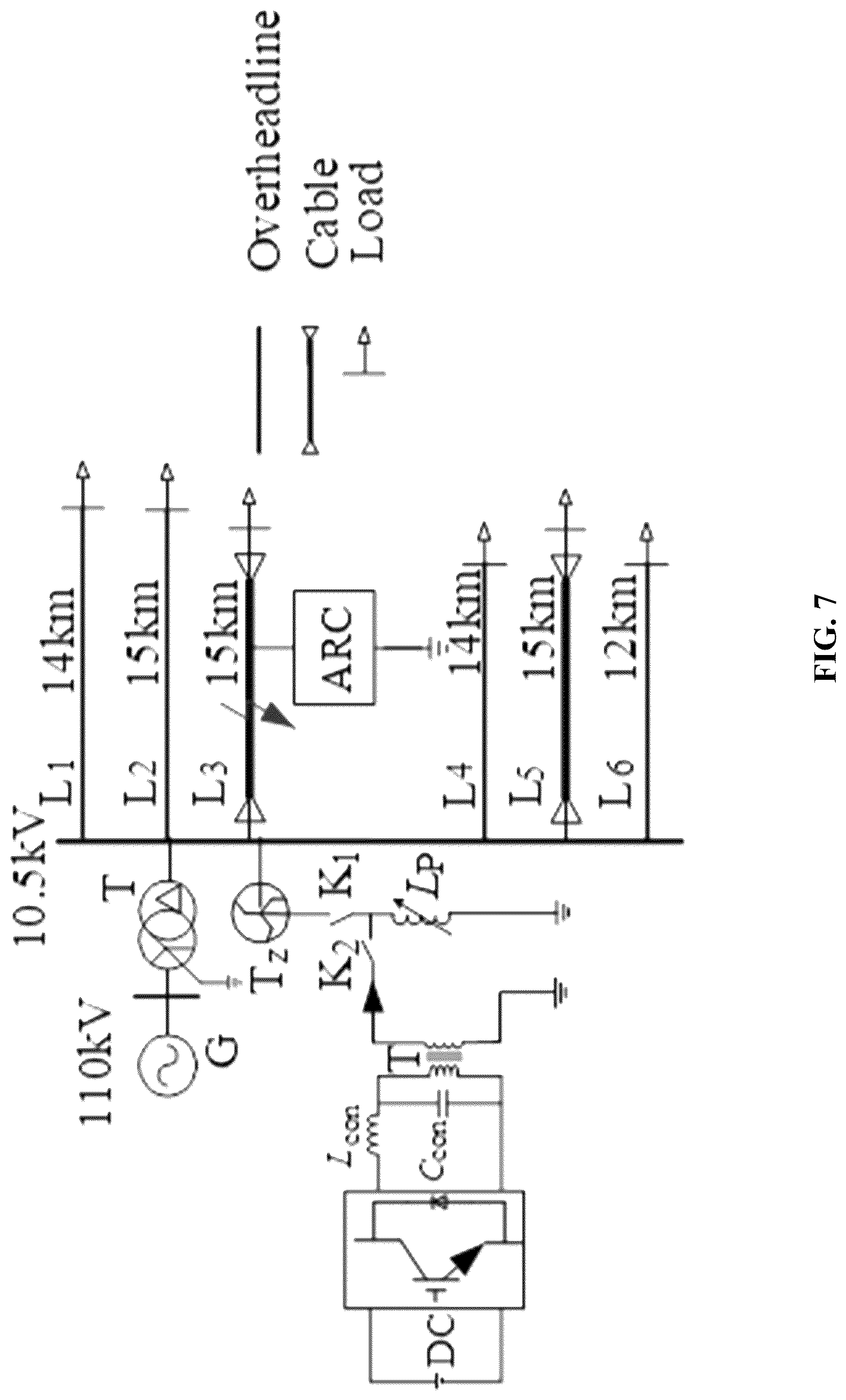 Patent US12348036 Figure 7 – Adaptive arc suppression method for ground faults in a combined active and passive distribution network