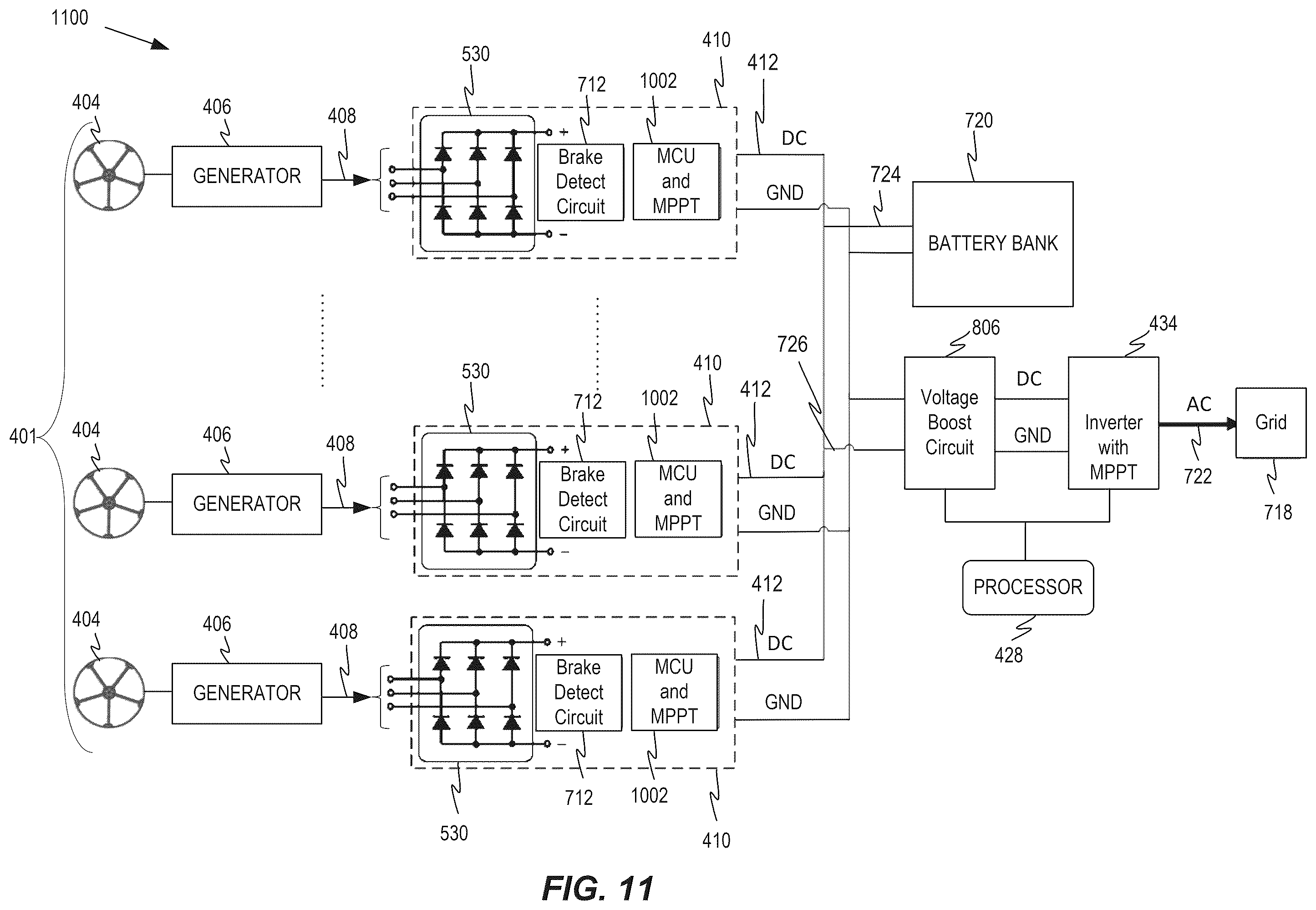 Patent US12348046 Figure 12 – Dual mode turbine for supplying energy using a smart inverter