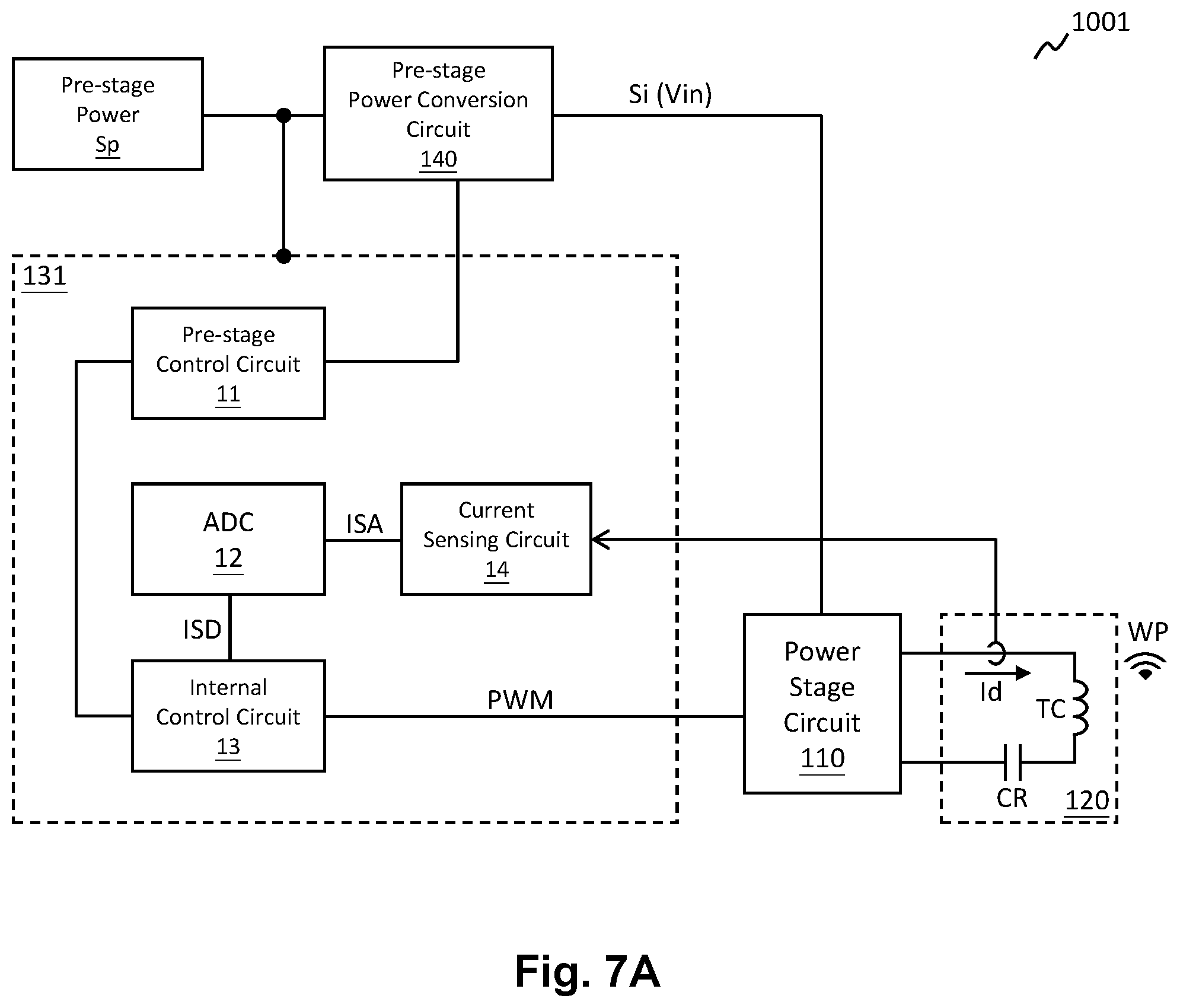Patent US12348054 Figure 7 – Wireless power transmitter circuit having OVP control for receiver circuit and control circuit and method thereof