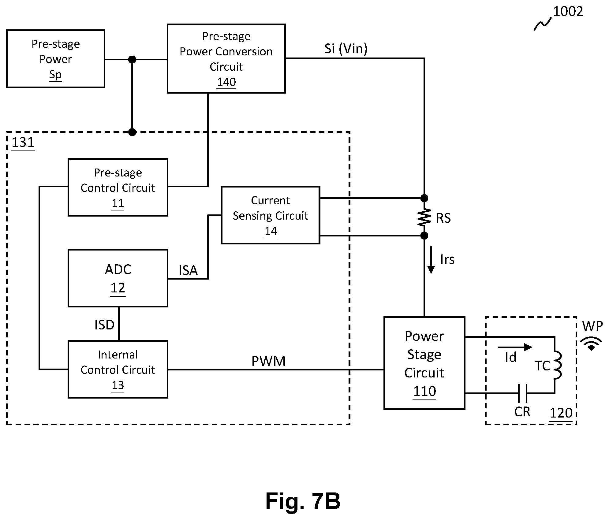 Patent US12348054 Figure 8 – Wireless power transmitter circuit having OVP control for receiver circuit and control circuit and method thereof