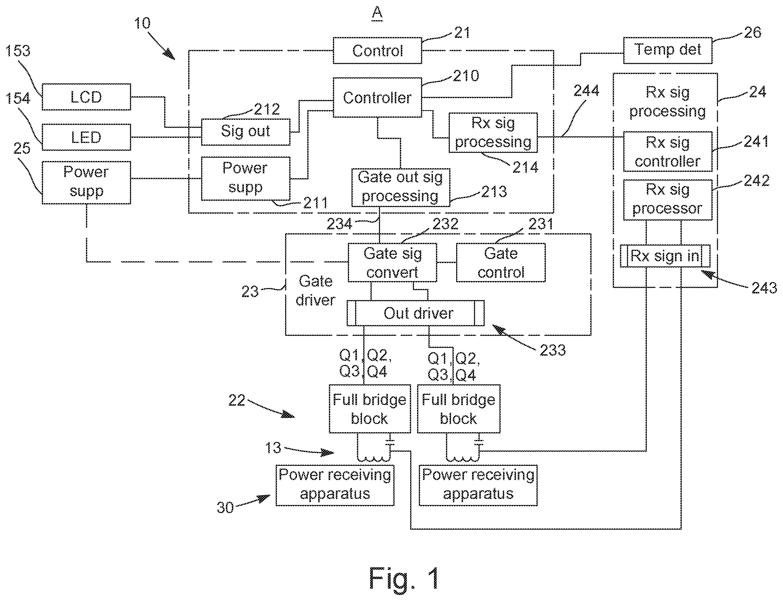Patent US12348056 Figure 1 – Apparatus of non-contact power receiver utilizing transmission of a power adjustment request to a non-contact power transmitter