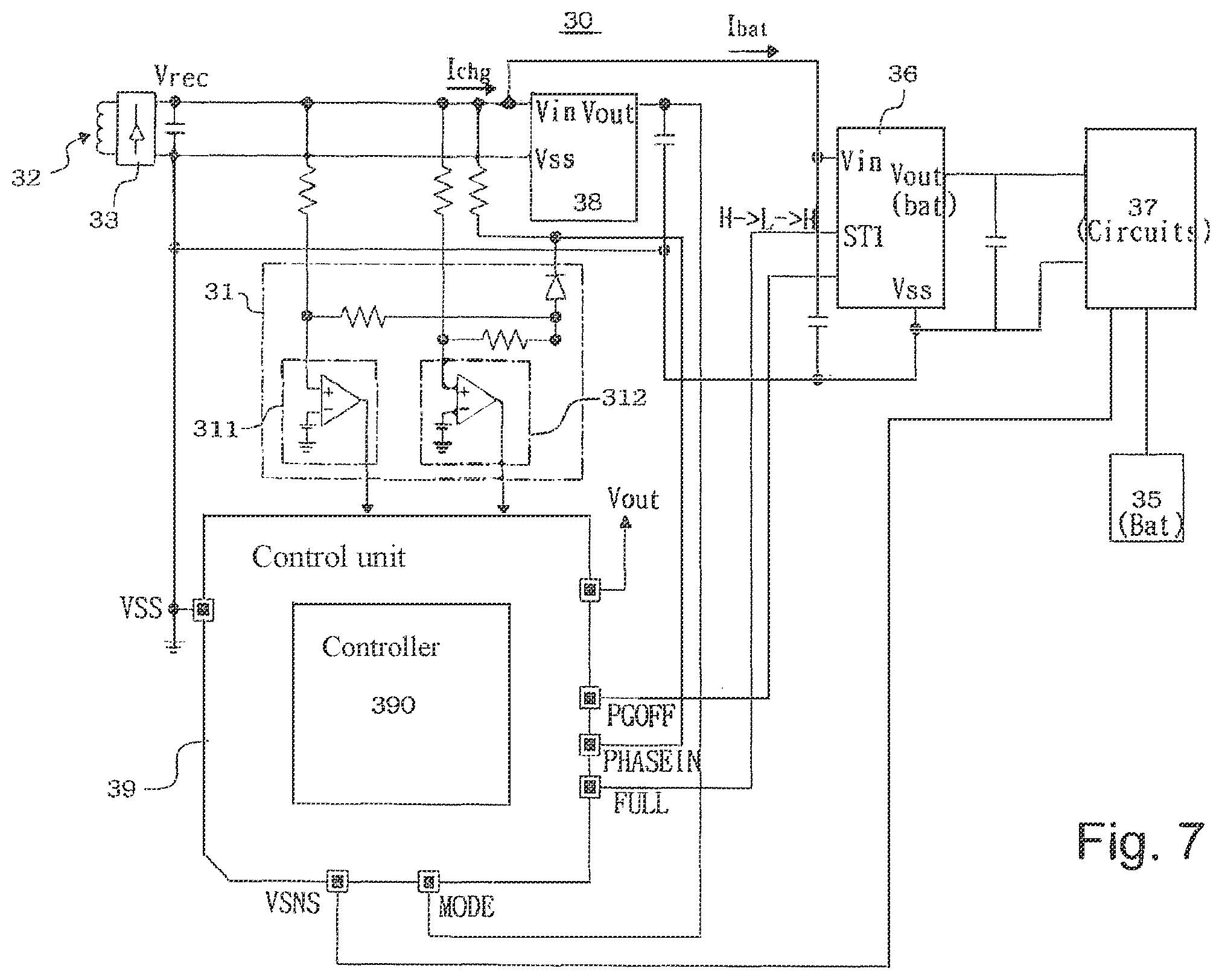 Patent US12348056 Figure 7 – Apparatus of non-contact power receiver utilizing transmission of a power adjustment request to a non-contact power transmitter