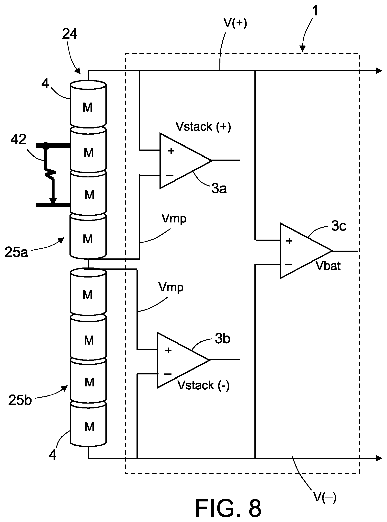 Patent US12348063 Figure 8 – Systems and methods for fail-safe battery protection independent from battery management system