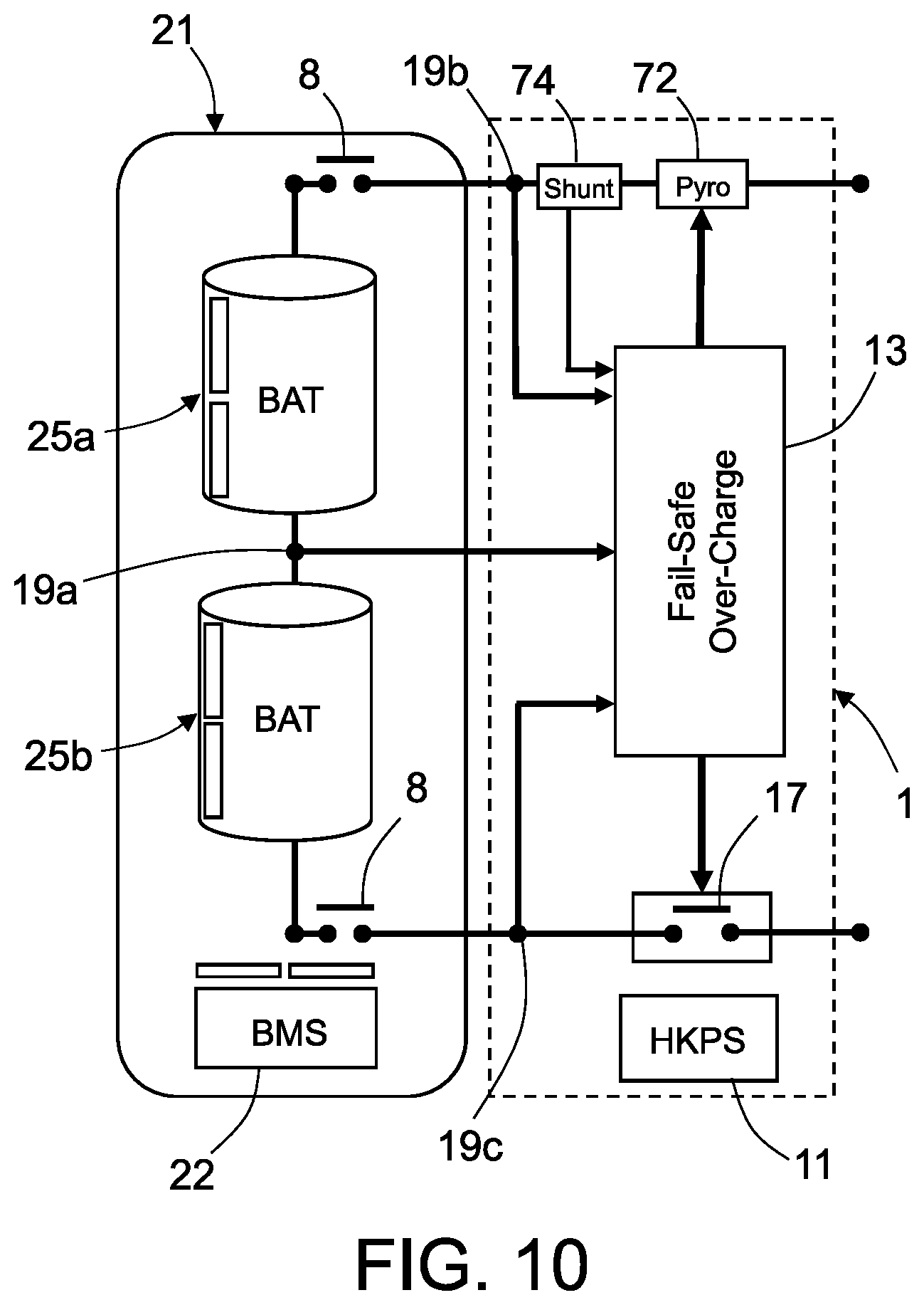 Patent US12348063 Figure 10 – Systems and methods for fail-safe battery protection independent from battery management system