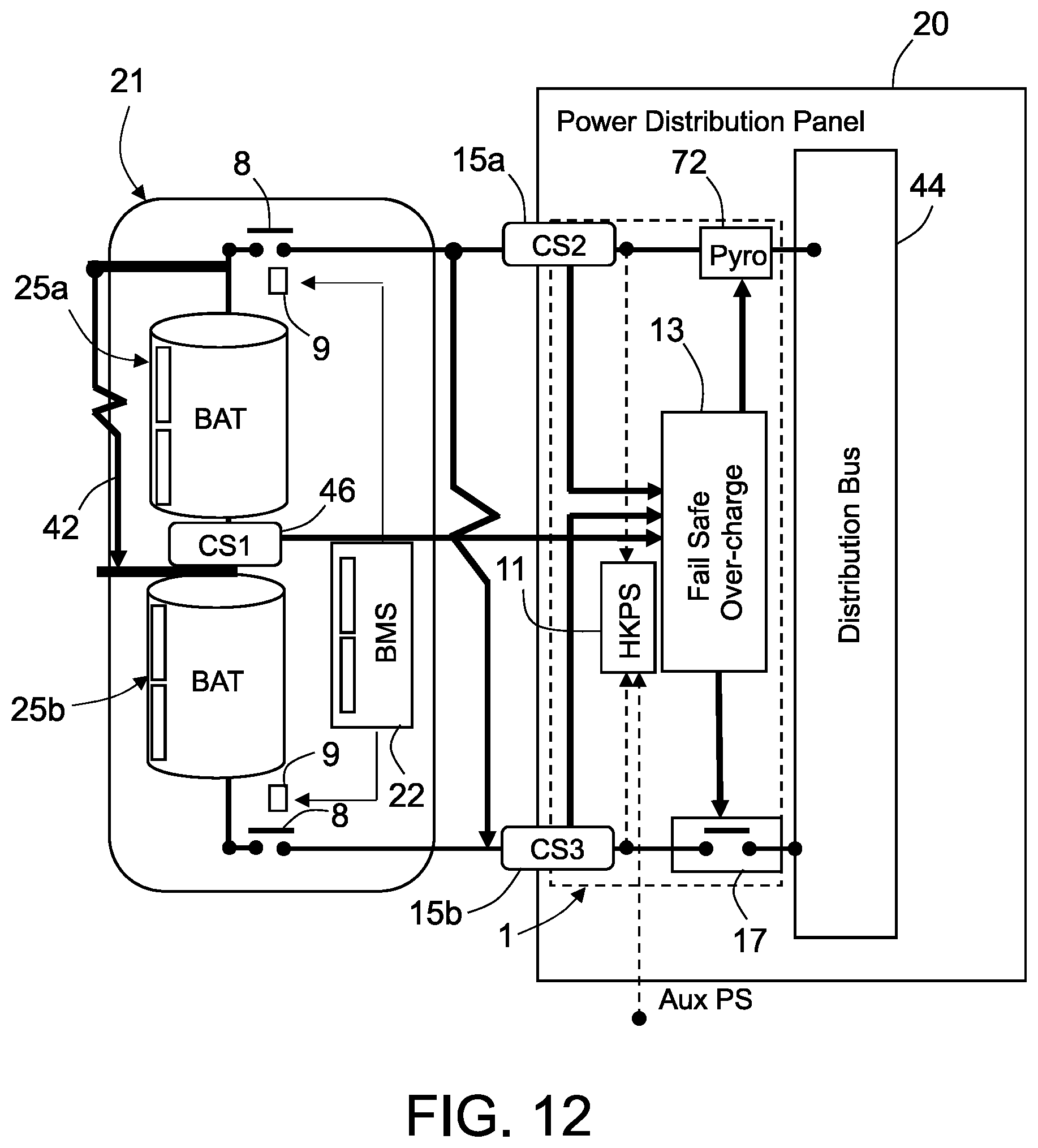 Patent US12348063 Figure 12 – Systems and methods for fail-safe battery protection independent from battery management system