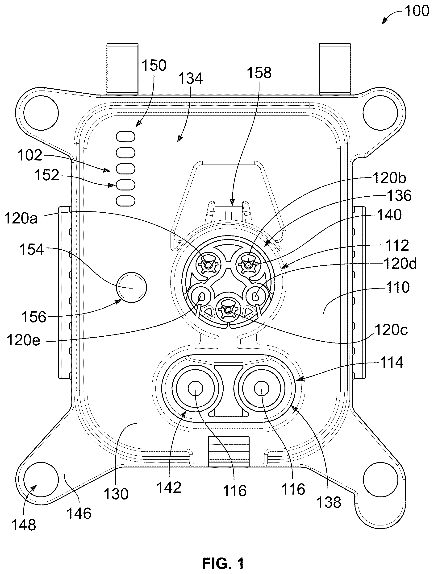 Patent US12348065 Figure 1 – Charging inlet assembly having a human machine interface (HMI) assembly