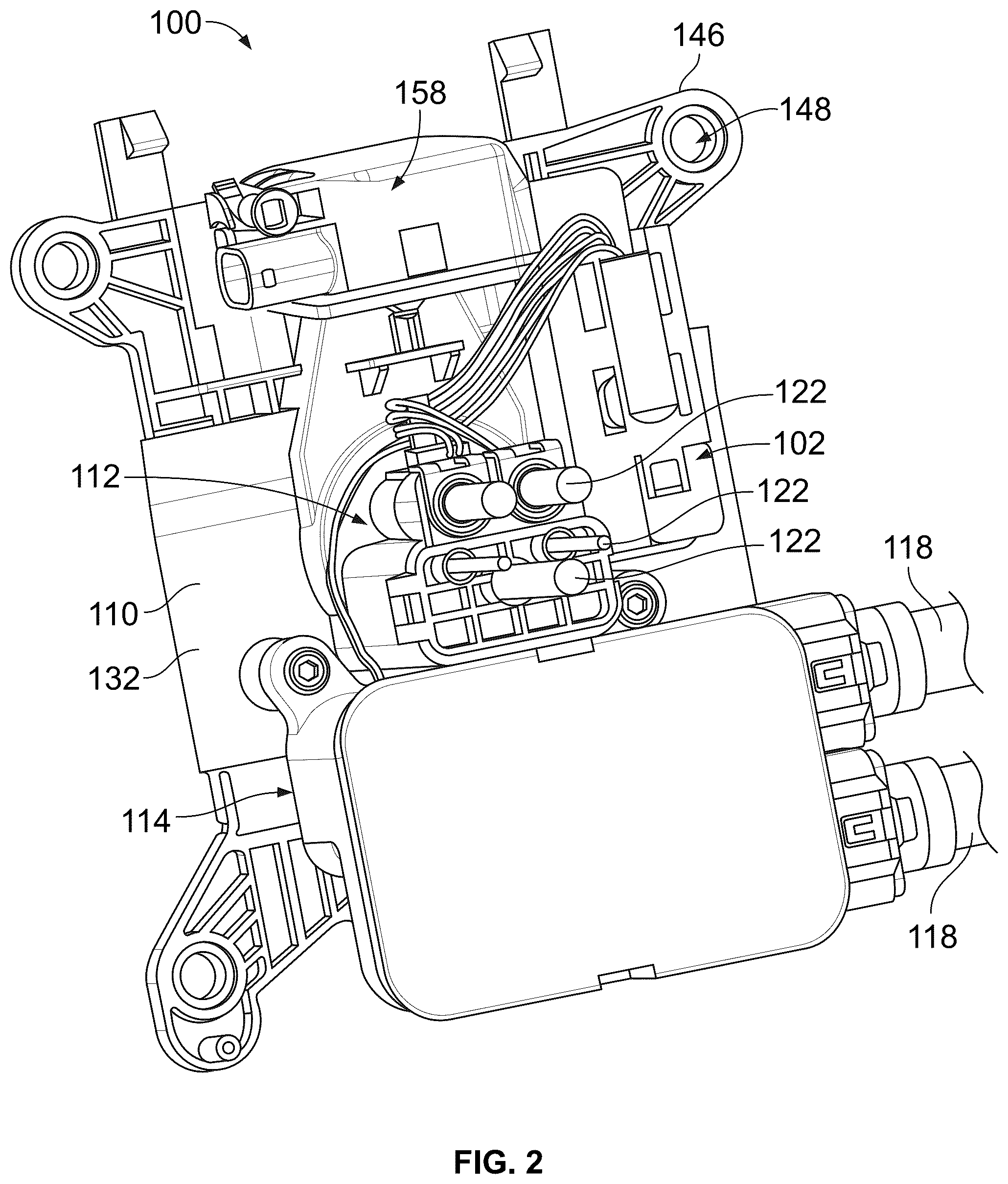 Patent US12348065 Figure 2 – Charging inlet assembly having a human machine interface (HMI) assembly