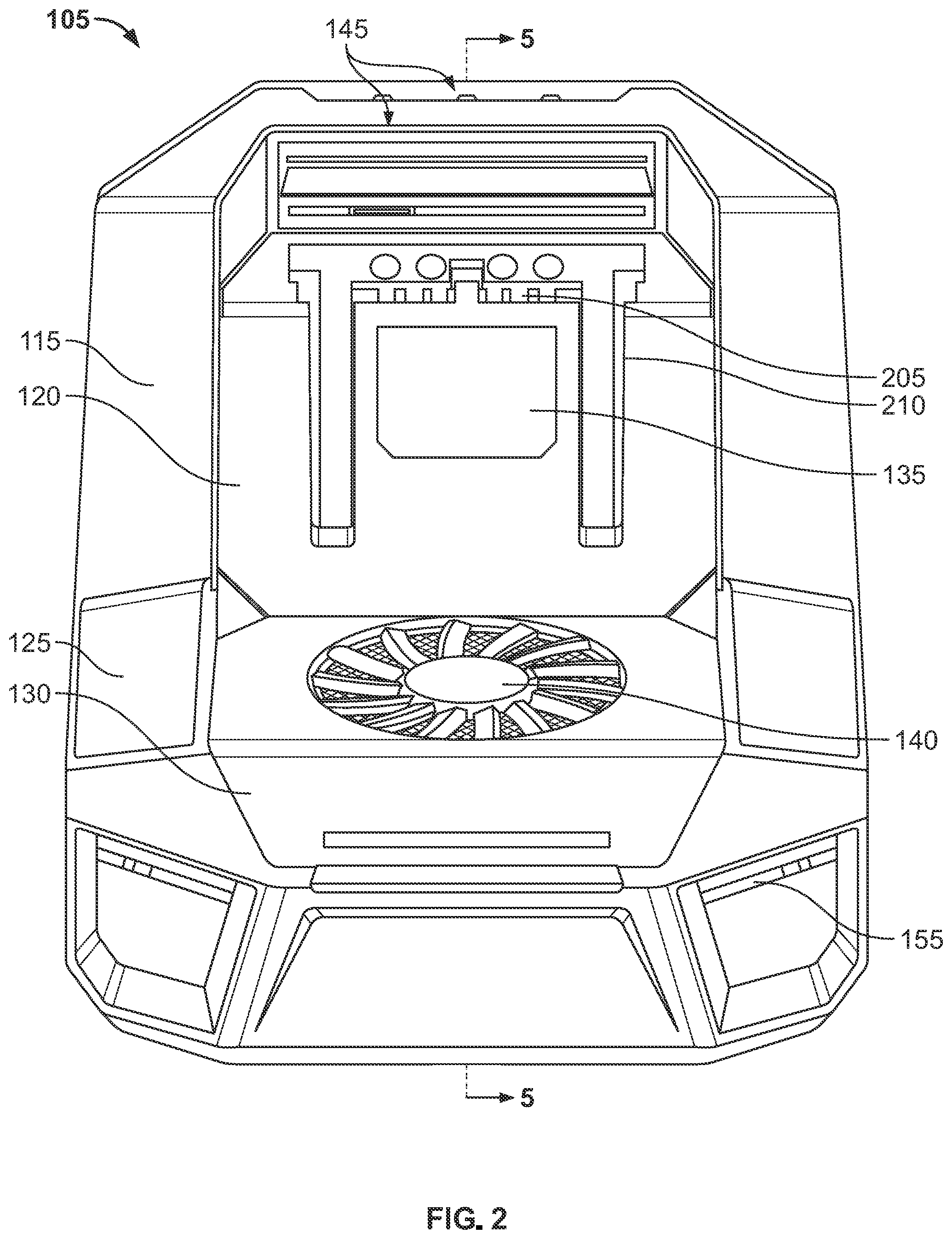 Patent US12348066 Figure 2 – Charger with battery pack cooling fan