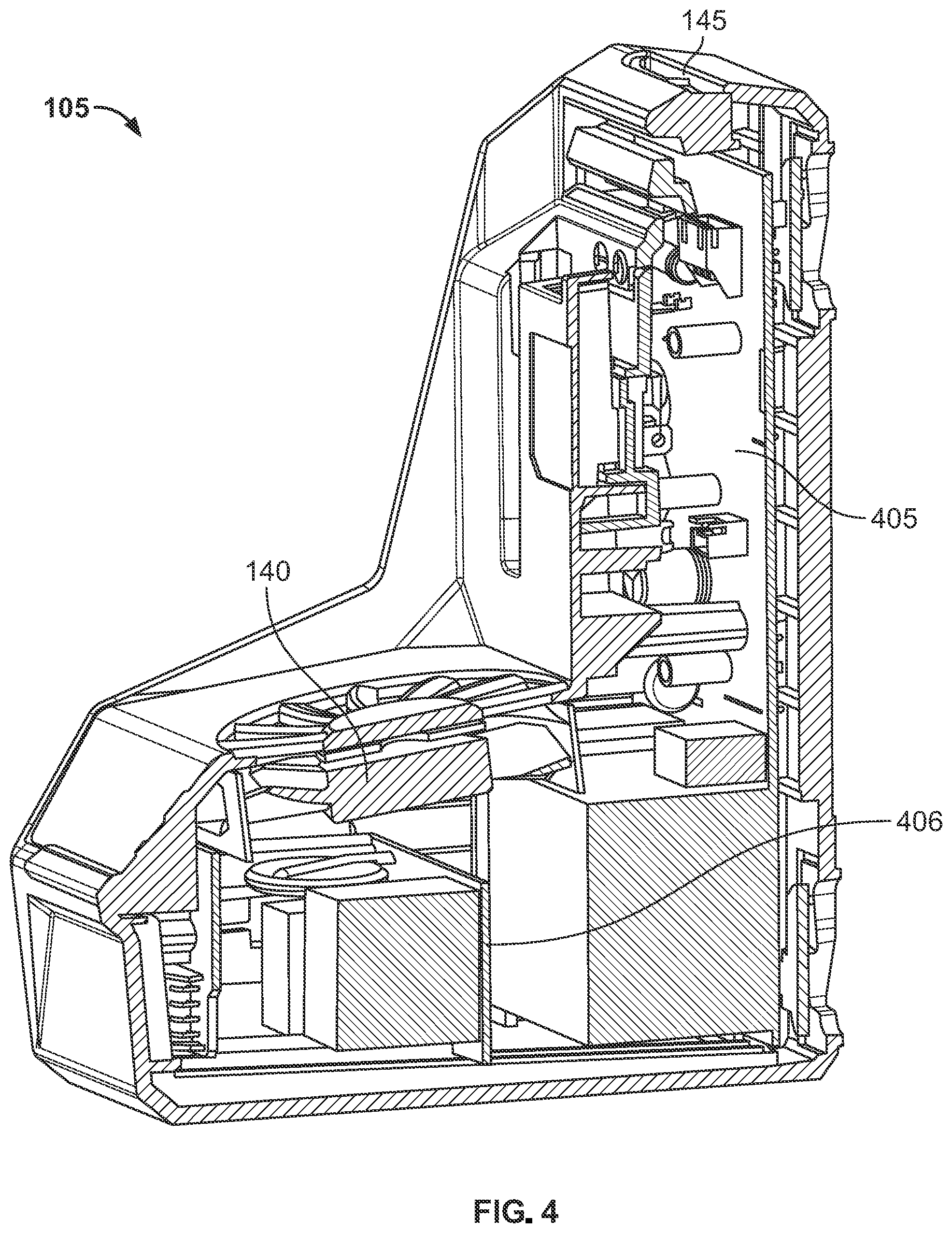 Patent US12348066 Figure 4 – Charger with battery pack cooling fan