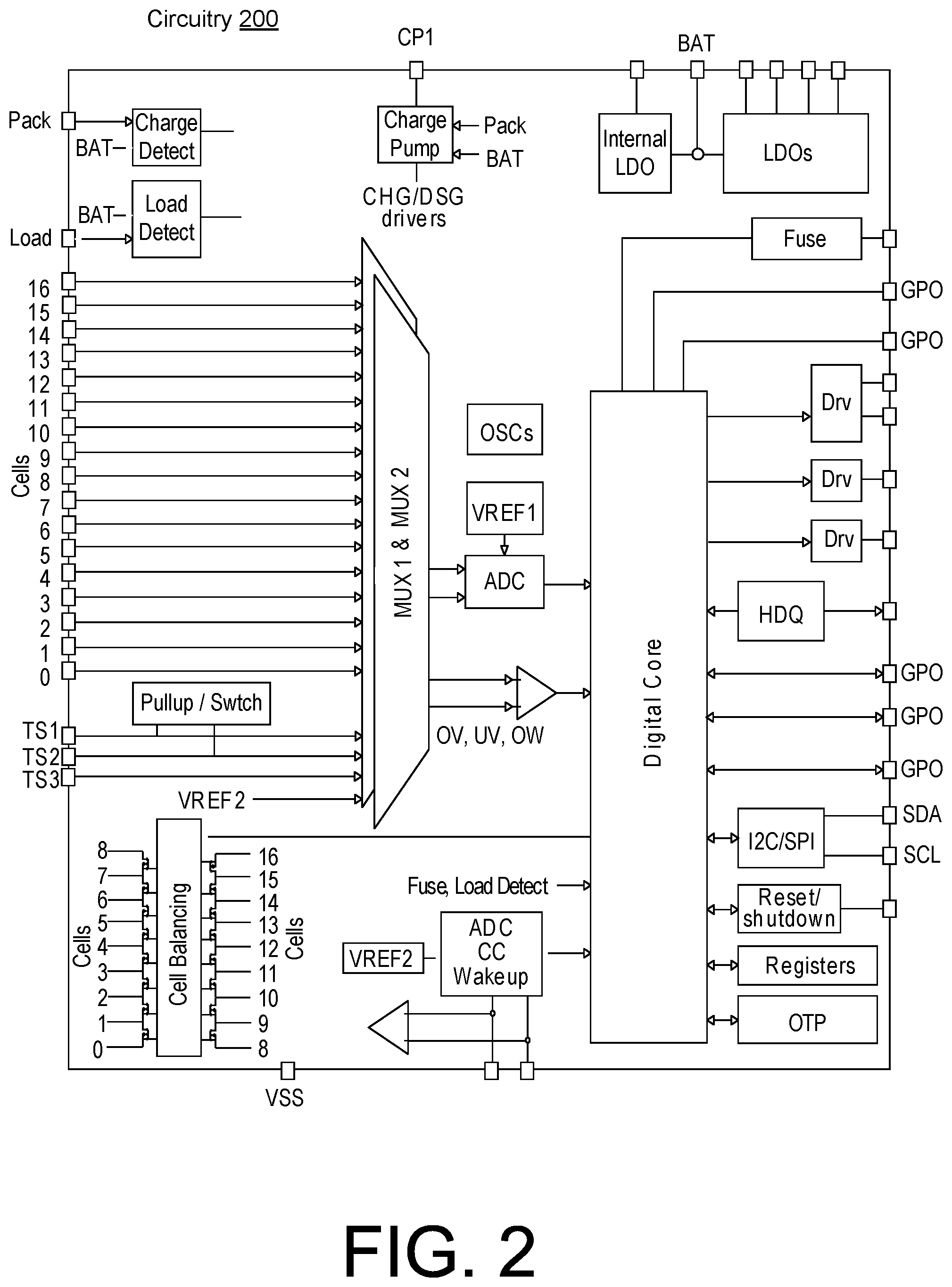 Patent US12348067 Figure 2 – Reconfigurable battery pack