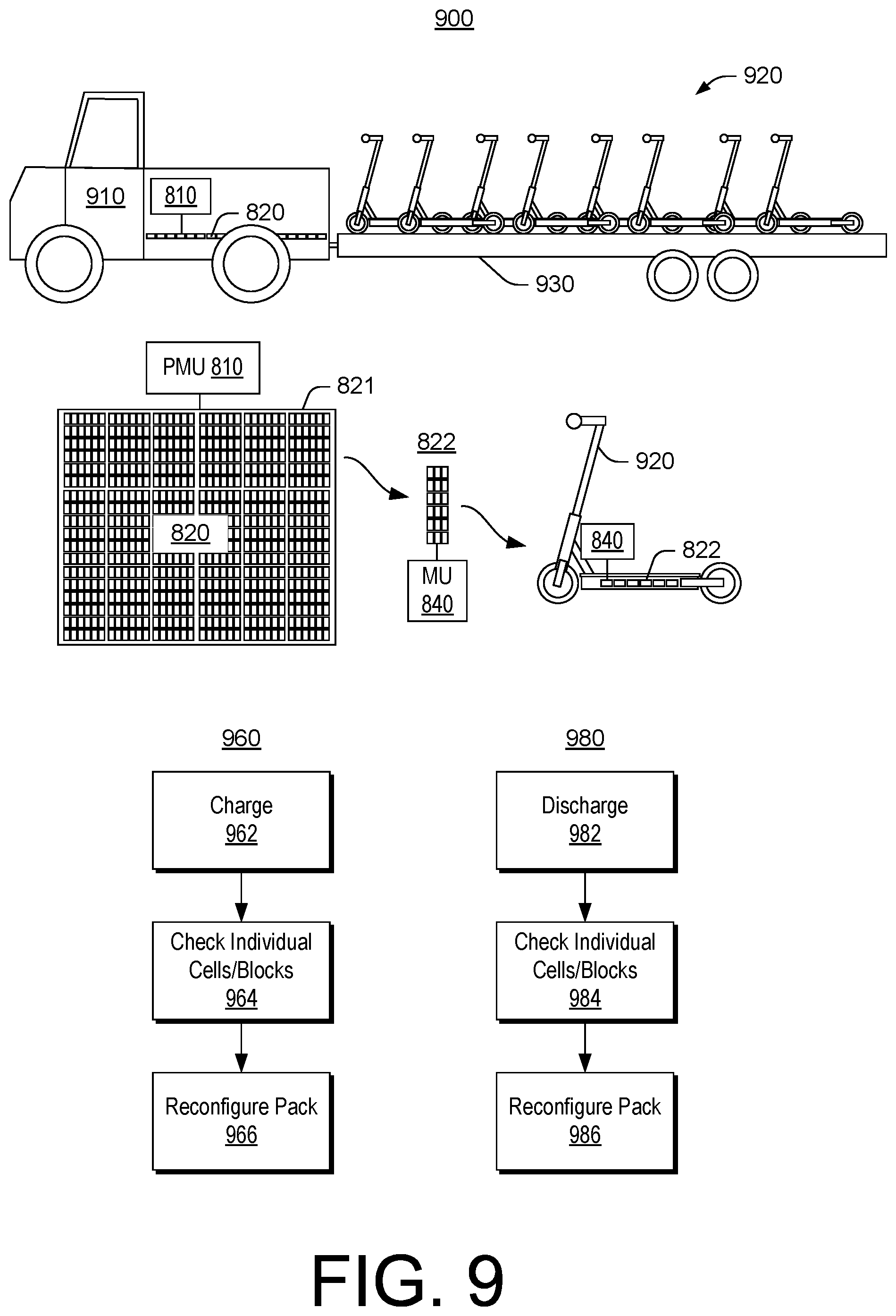 Patent US12348067 Figure 9 – Reconfigurable battery pack
