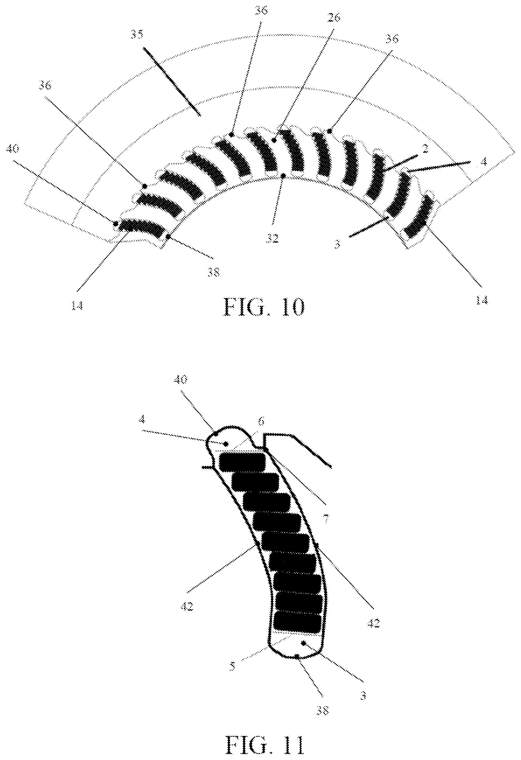 Patent US12348080 Figure 8 – Stator with closed slots with a fluid injection cooling system for an electric machine and electric machine comprising said stator