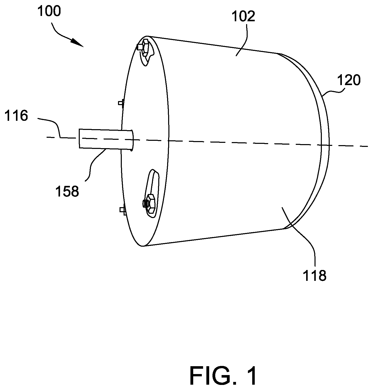 Patent US12348081 — Stator assembly including stiffener and method of assembly thereof — Figure 1