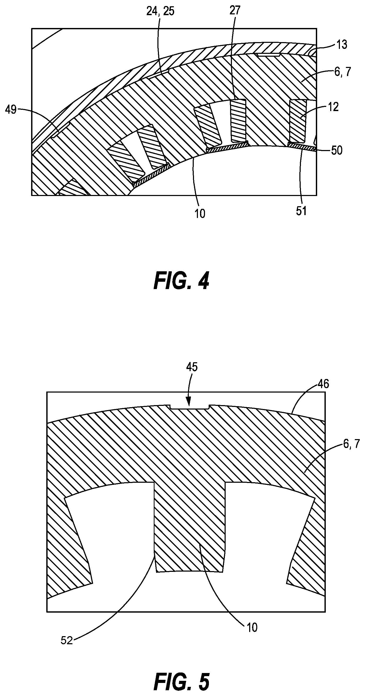Patent US12348082 Figure 4 – Fluid cooled stator with grooves in stator core