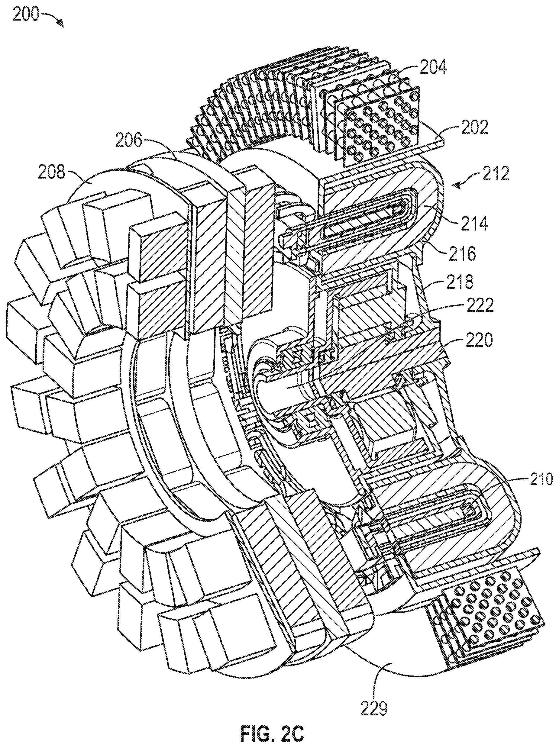 Patent US12348084 Figure 4 – Electric machine having multi-function cooling channels