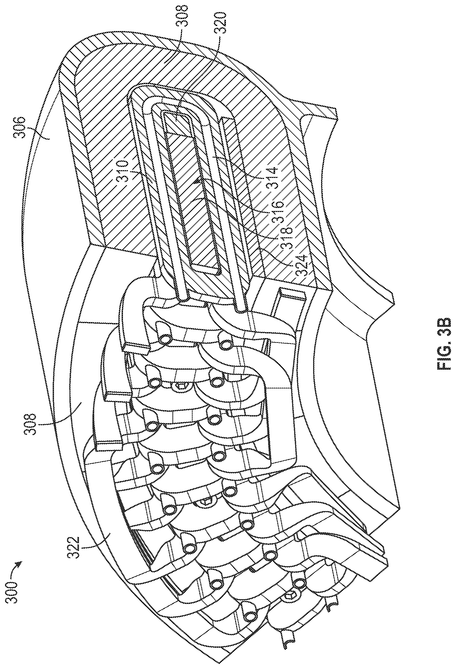 Patent US12348084 Figure 7 – Electric machine having multi-function cooling channels