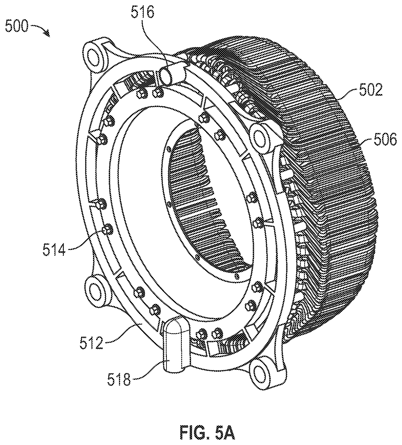 Patent US12348084 Figure 10 – Electric machine having multi-function cooling channels