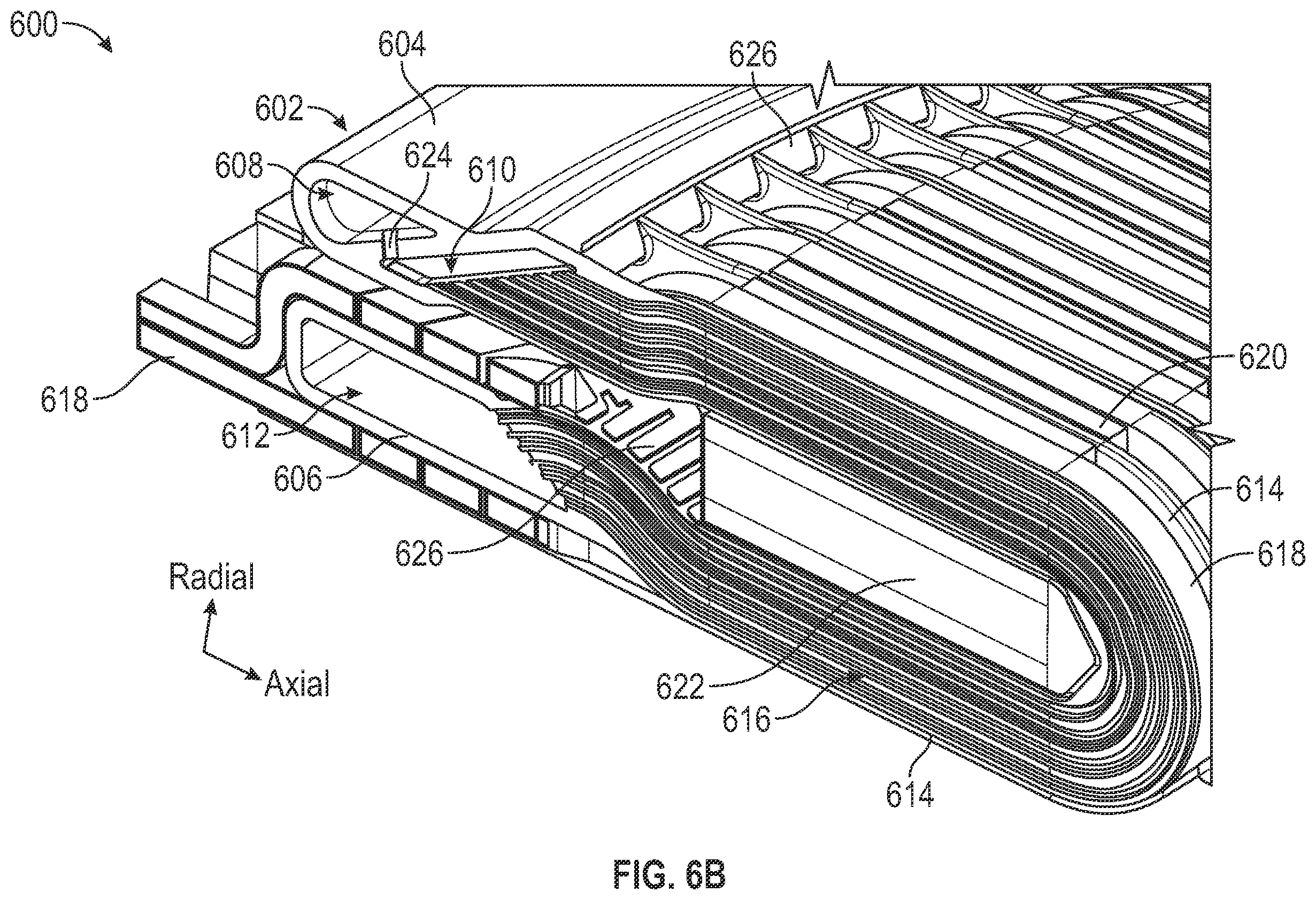 Patent US12348084 Figure 13 – Electric machine having multi-function cooling channels