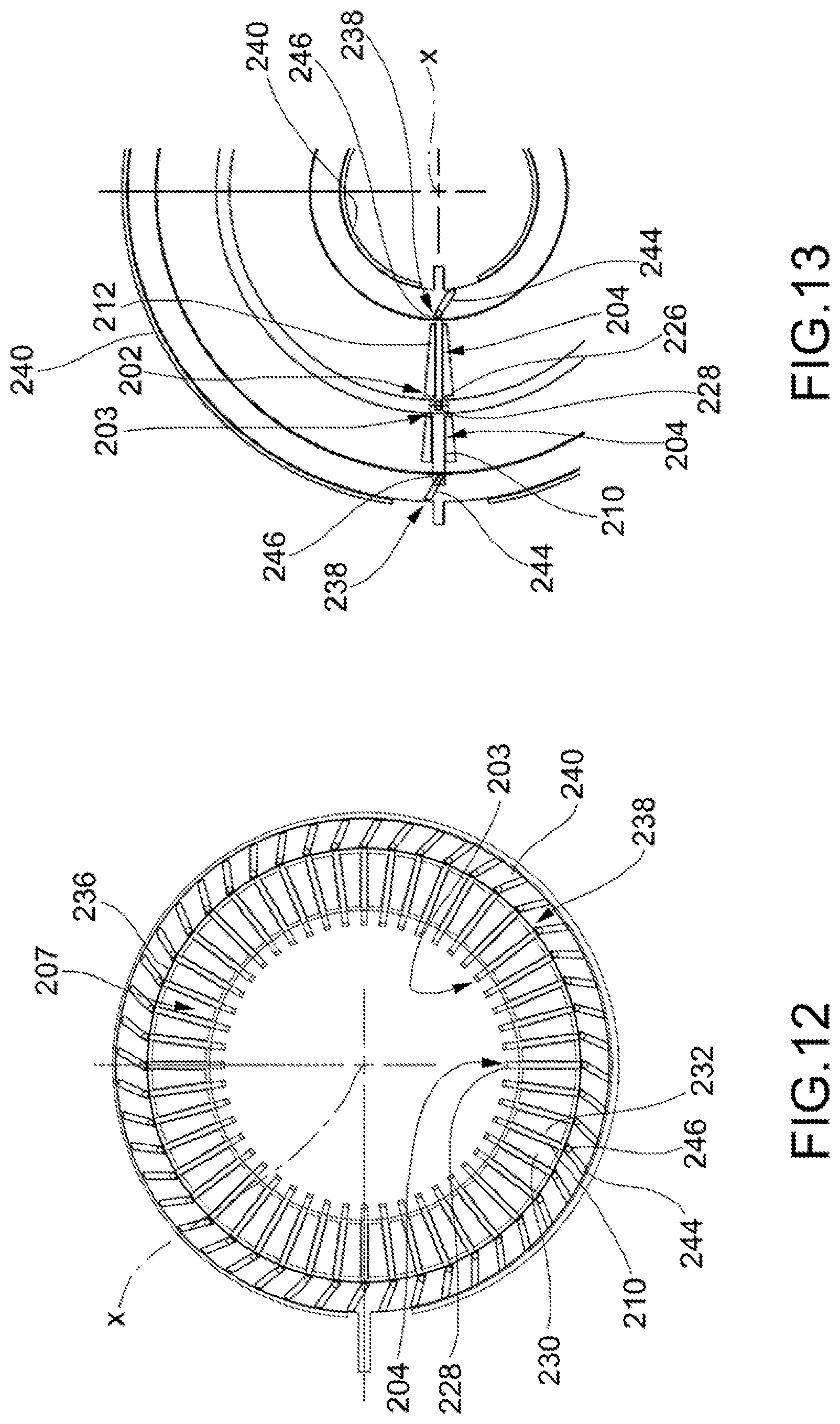 Patent US12348090 Figure 8 – Apparatus for deforming conductors protruding from a side of a stator or of a rotor of an electric machine