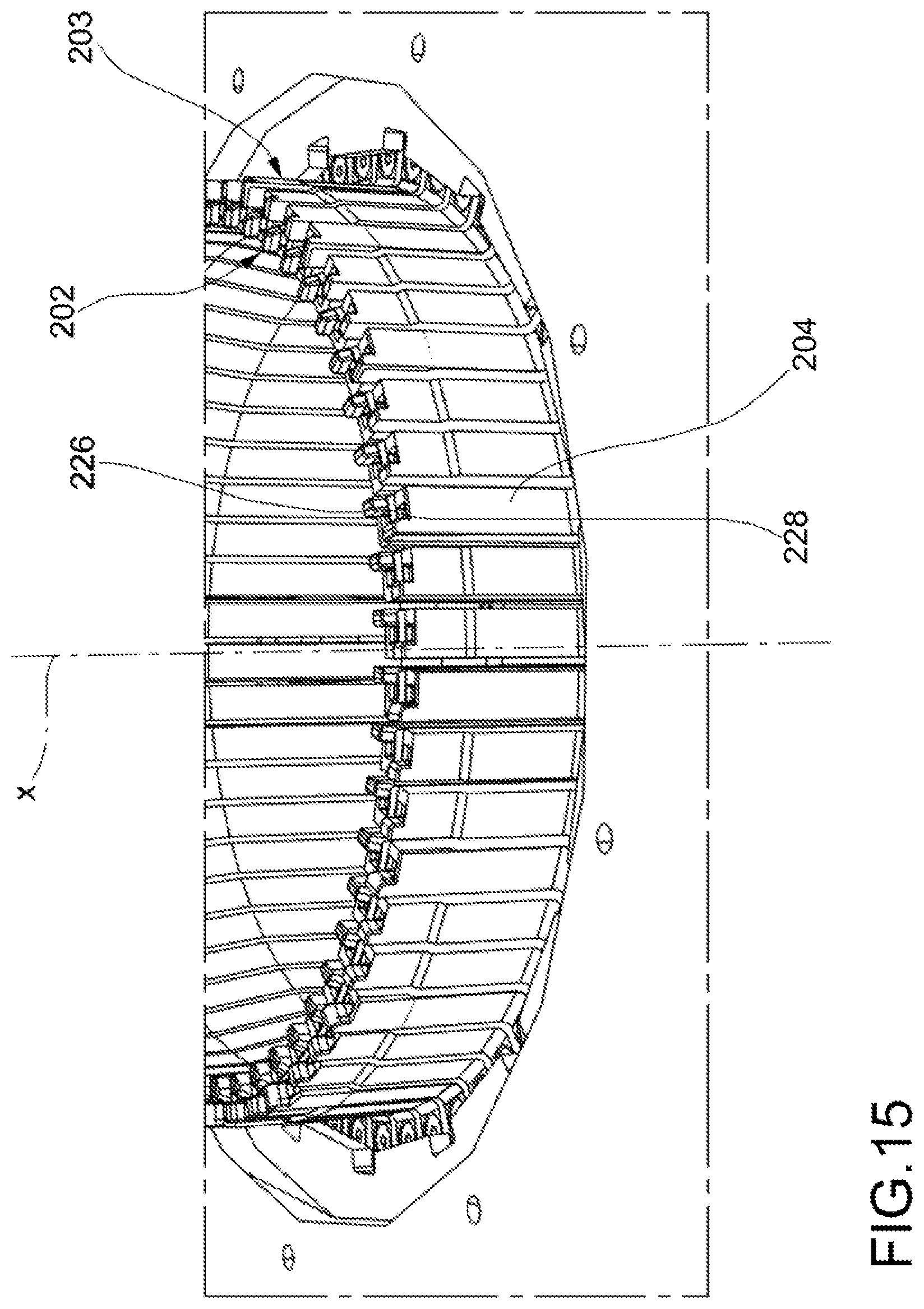 Patent US12348090 Figure 10 – Apparatus for deforming conductors protruding from a side of a stator or of a rotor of an electric machine