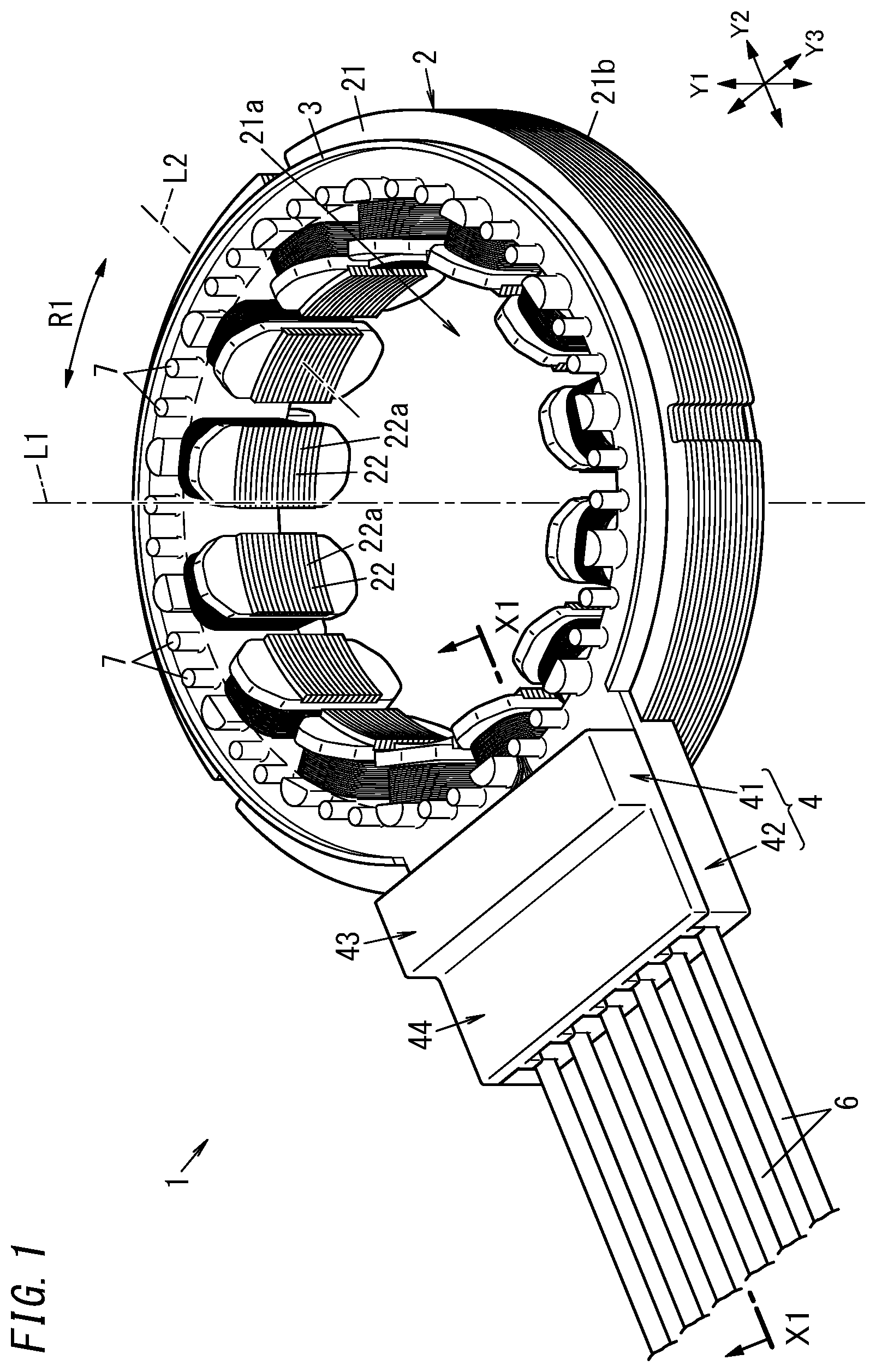 Patent US12348094 Figure 1 – Resolver stator