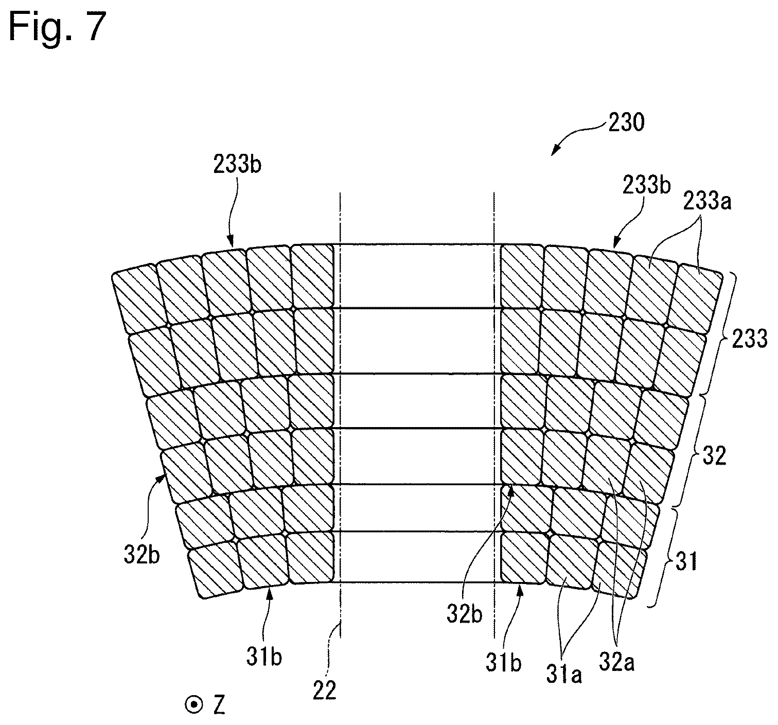 Patent US12348095 Figure 6 – Coil with contour shape, stator, and motor having same