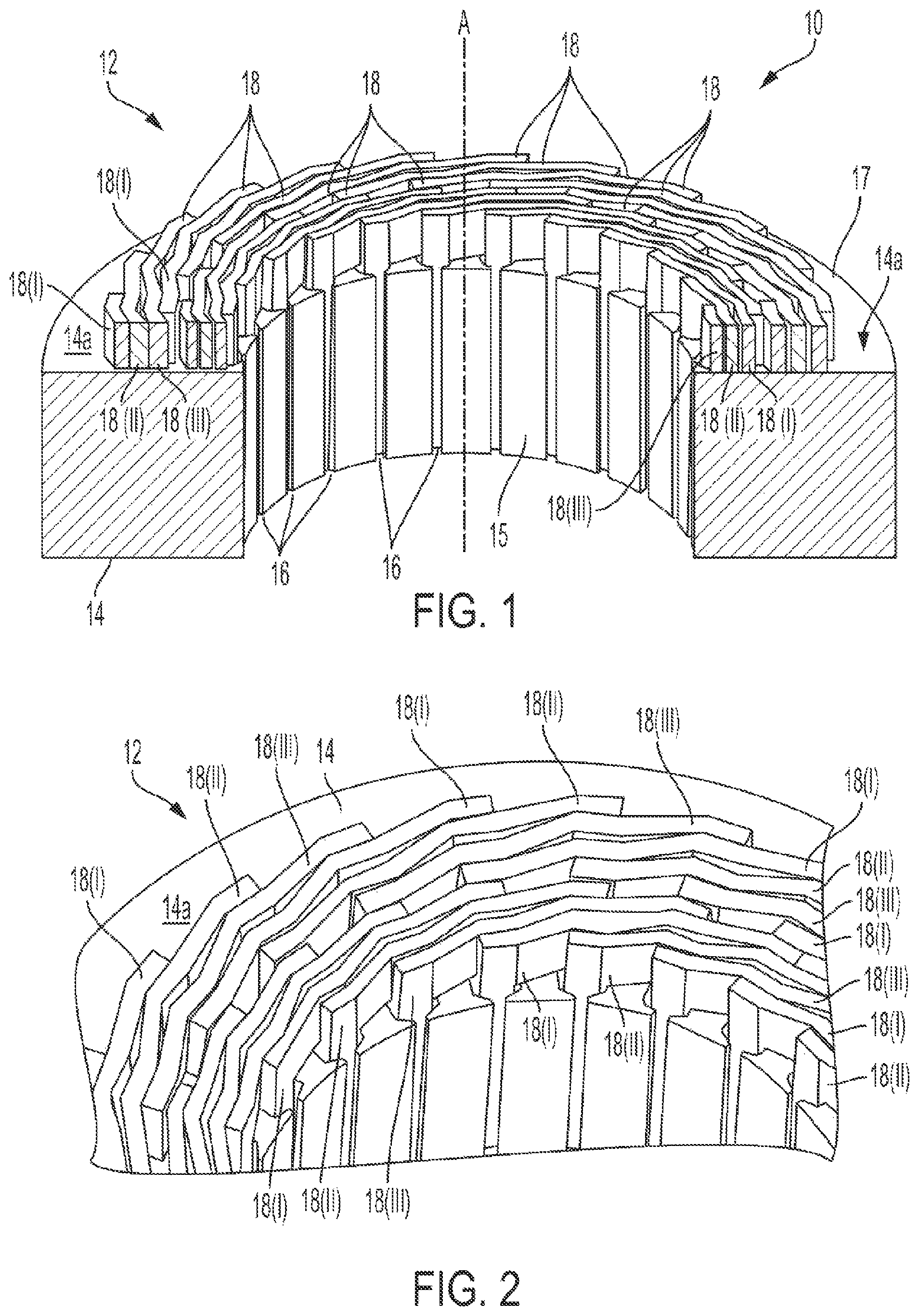 Patent US12348099 Figure 1 – Electric machine end winding design without conductor overlap