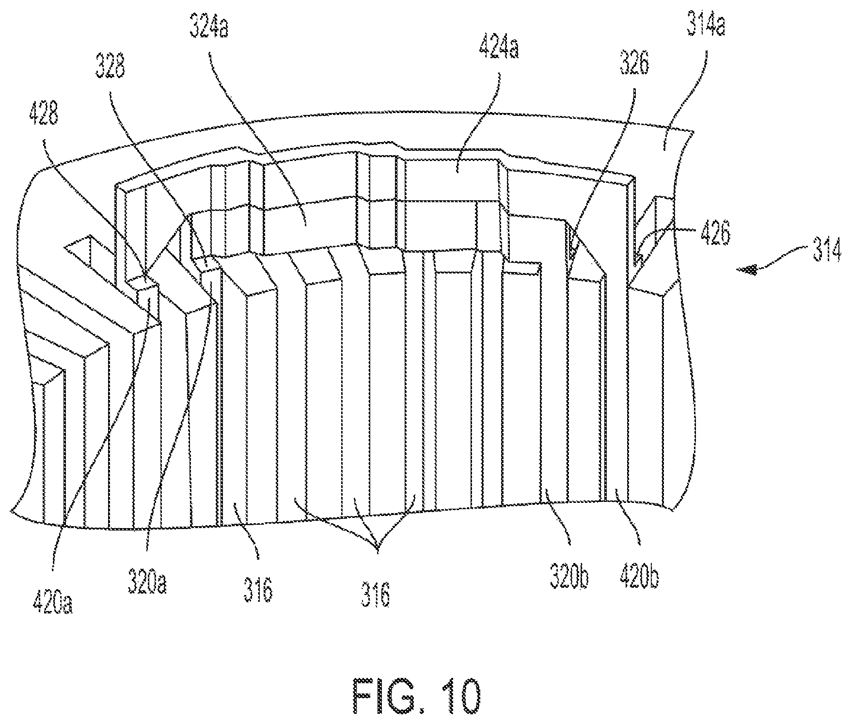 Patent US12348099 Figure 6 – Electric machine end winding design without conductor overlap