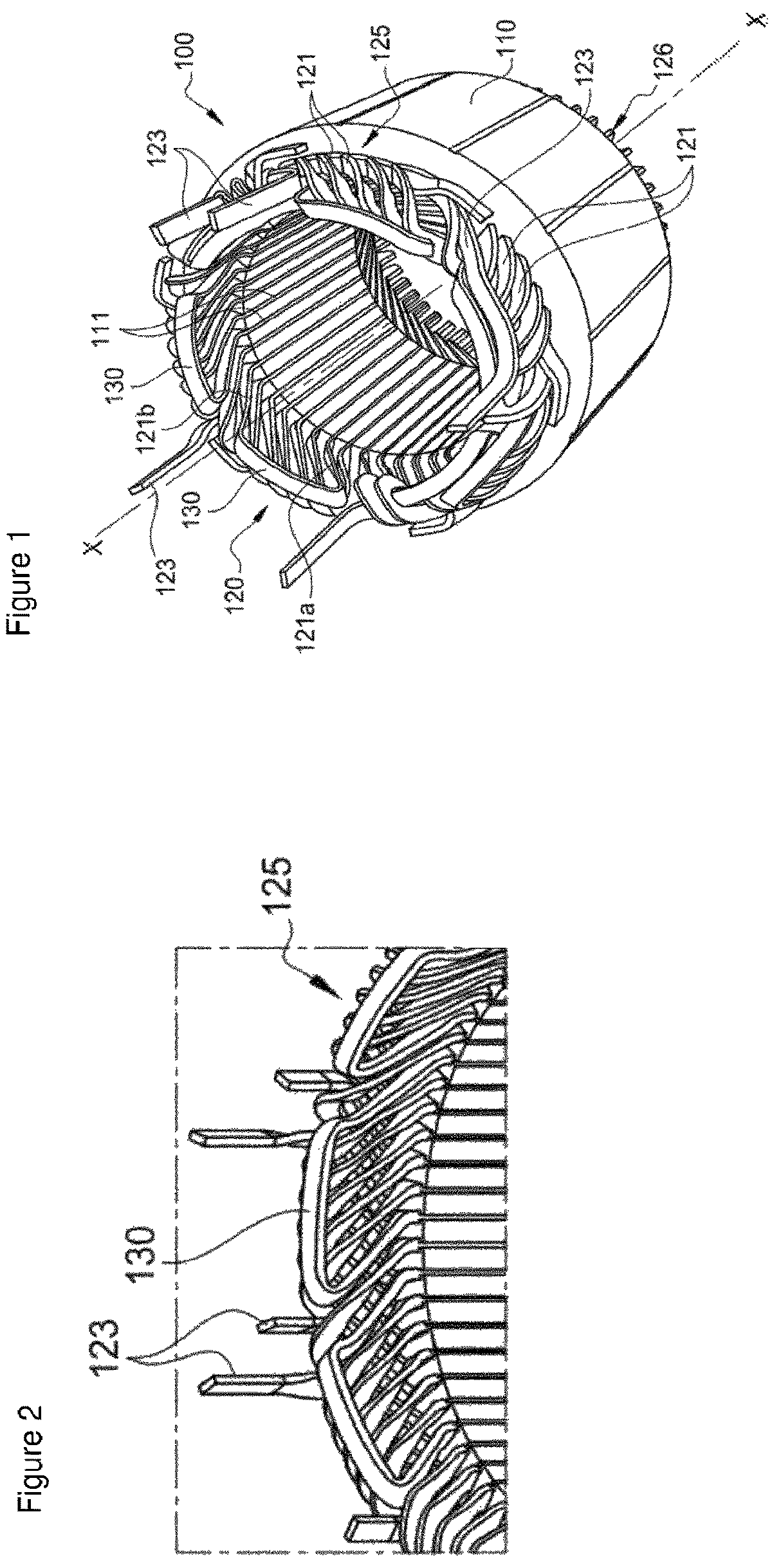 Patent US12348101 Figure 1 – Stator comprising an interconnector