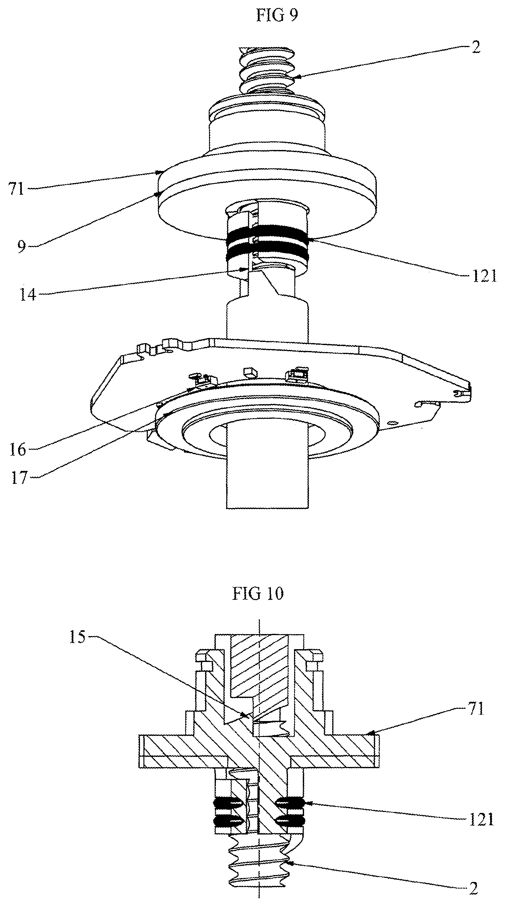 Patent US12348111 Figure 8 – Device for driving rotation or translation of a shaft for a machine tool or wheeled vehicle