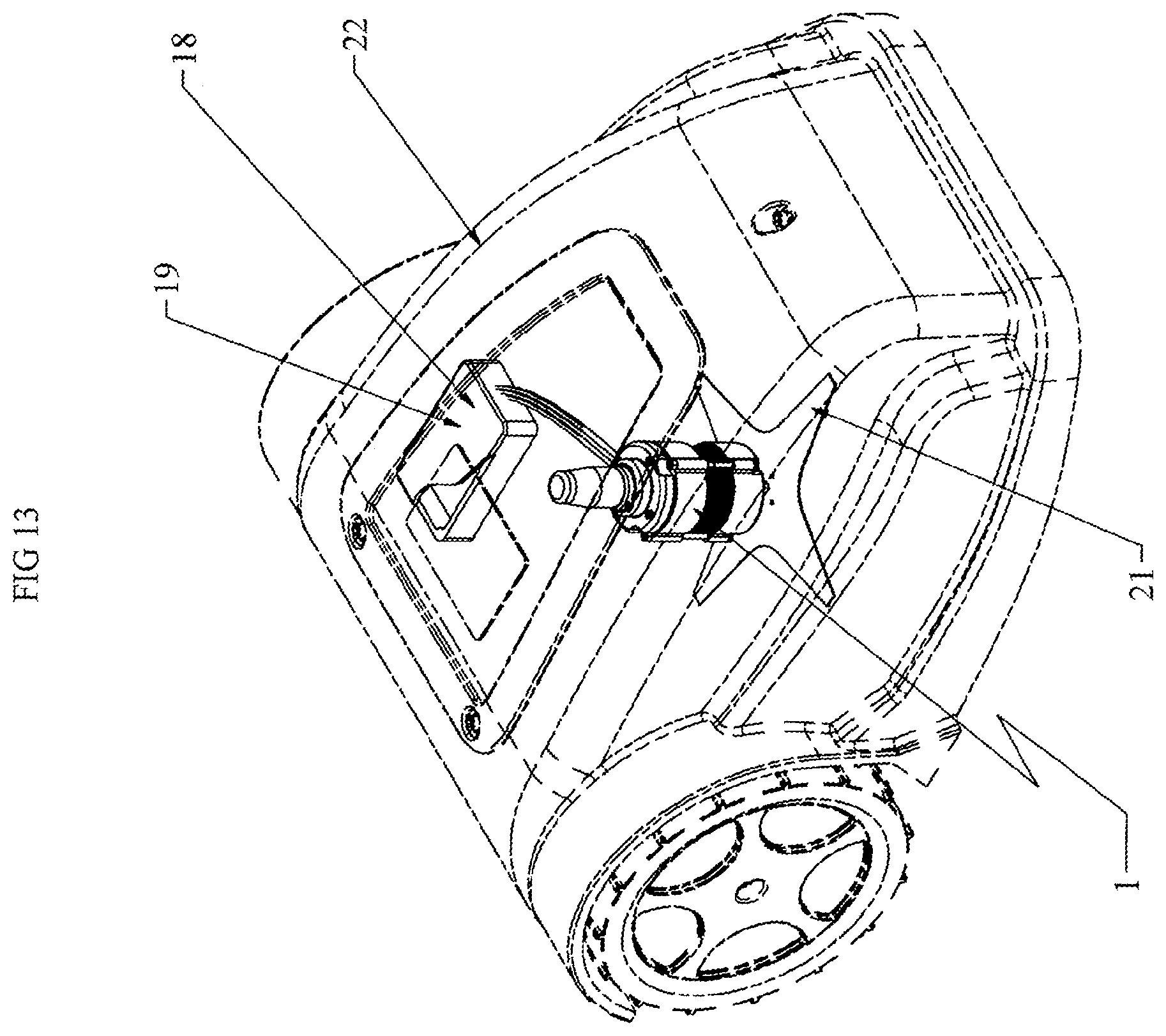 Patent US12348111 Figure 11 – Device for driving rotation or translation of a shaft for a machine tool or wheeled vehicle